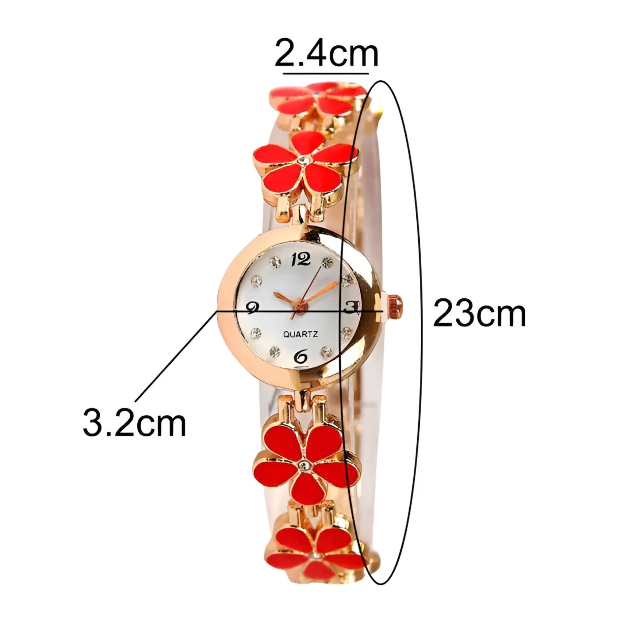 Orologio da polso analogico al quarzo con fiori e biscotti per Donna - - analogico biscotti donna female watch fiori orologio orologio polso polso quarzo watch for women - Concept Palermo