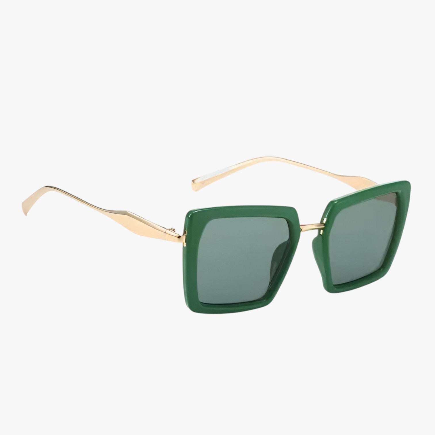 Occhiali da sole vintage quadrati con lenti verde scuro - - Fashion Sunglasses lenti occhiali occhiali sole quadrati scuro sole sun glasses sunglasses vintage womens sun glasses - Concept Palermo