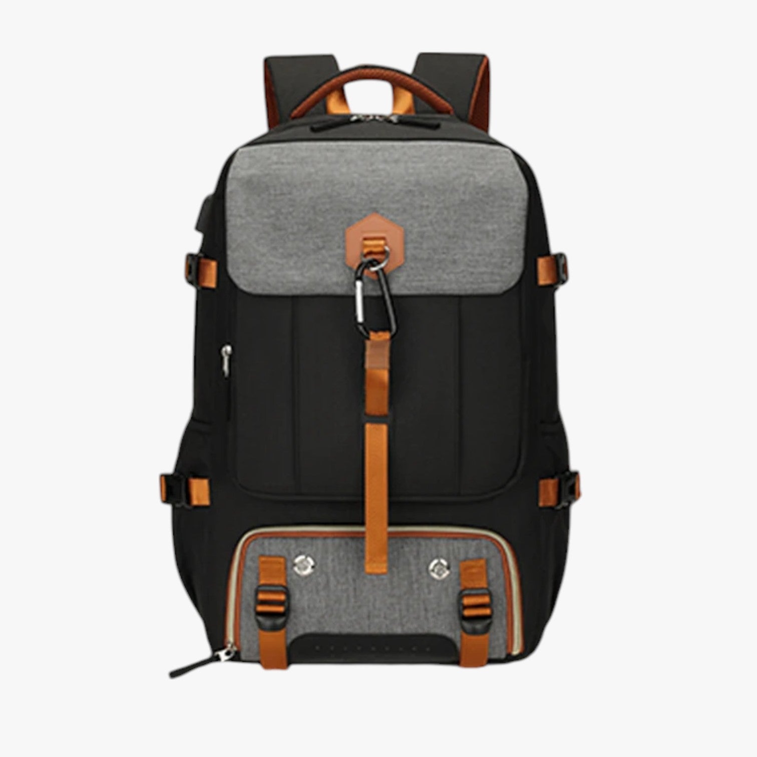 Zaino da uomo di grande capacità, impermeabile e versatile per viaggi e studio - Nero-marrone - Backpacks Bags bags for men capacità impermeabile mens bag studio uomo versatile viaggi zaino - Concept Palermo