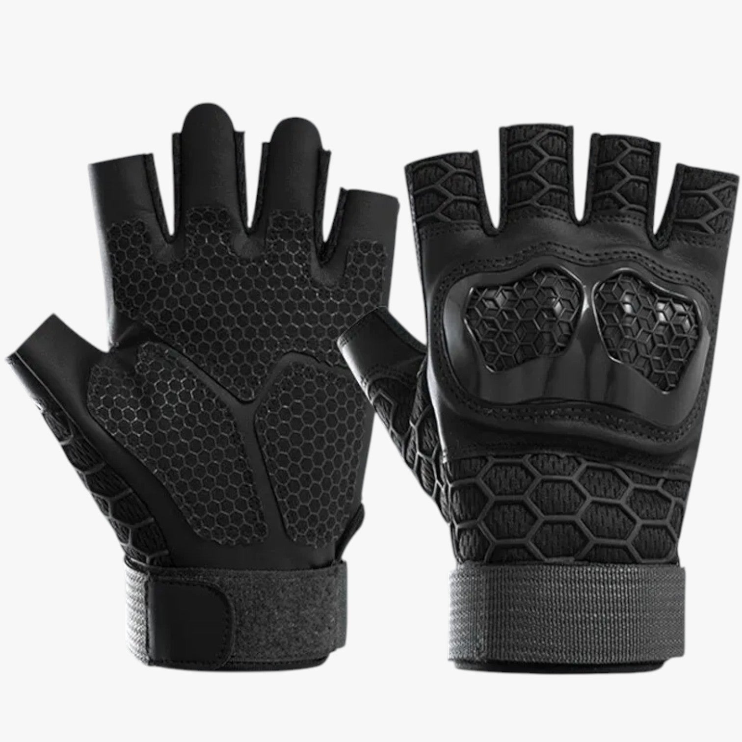 Guanti tattici mezze dita anti-scivolo e resistenti - Nero - anti dita gloves gloves for men guanti guanti tattici mens gloves mezze resistenti scivolo tattici - Concept Palermo