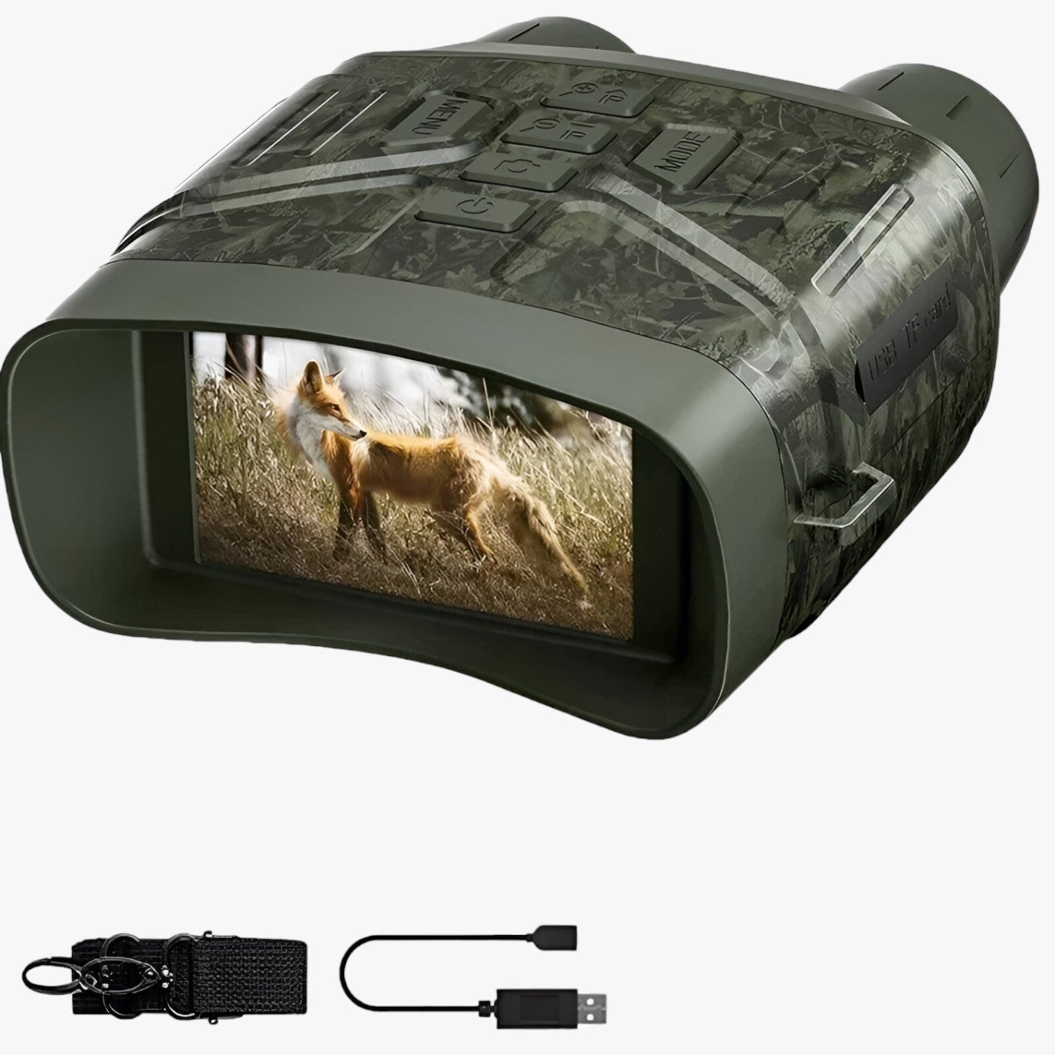 Binocolo Digitale Notturno 4K HD con Registrazione Video, Zoom 5X, Foto e IR Potente - Camouflage -Nessuna scheda - binocolo binocolo notturno camera gadget gadgets notturno registrazione zoom - Concept Palermo