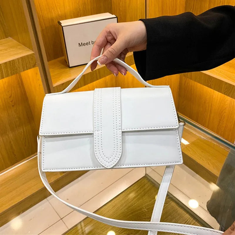 Borsa a Spalla Donna Lusso Pelle Nera - New Fashion 2024 Elegante - Bianco - bags borsa borsa spalla donna fashion Handbags spalla - Concept Palermo