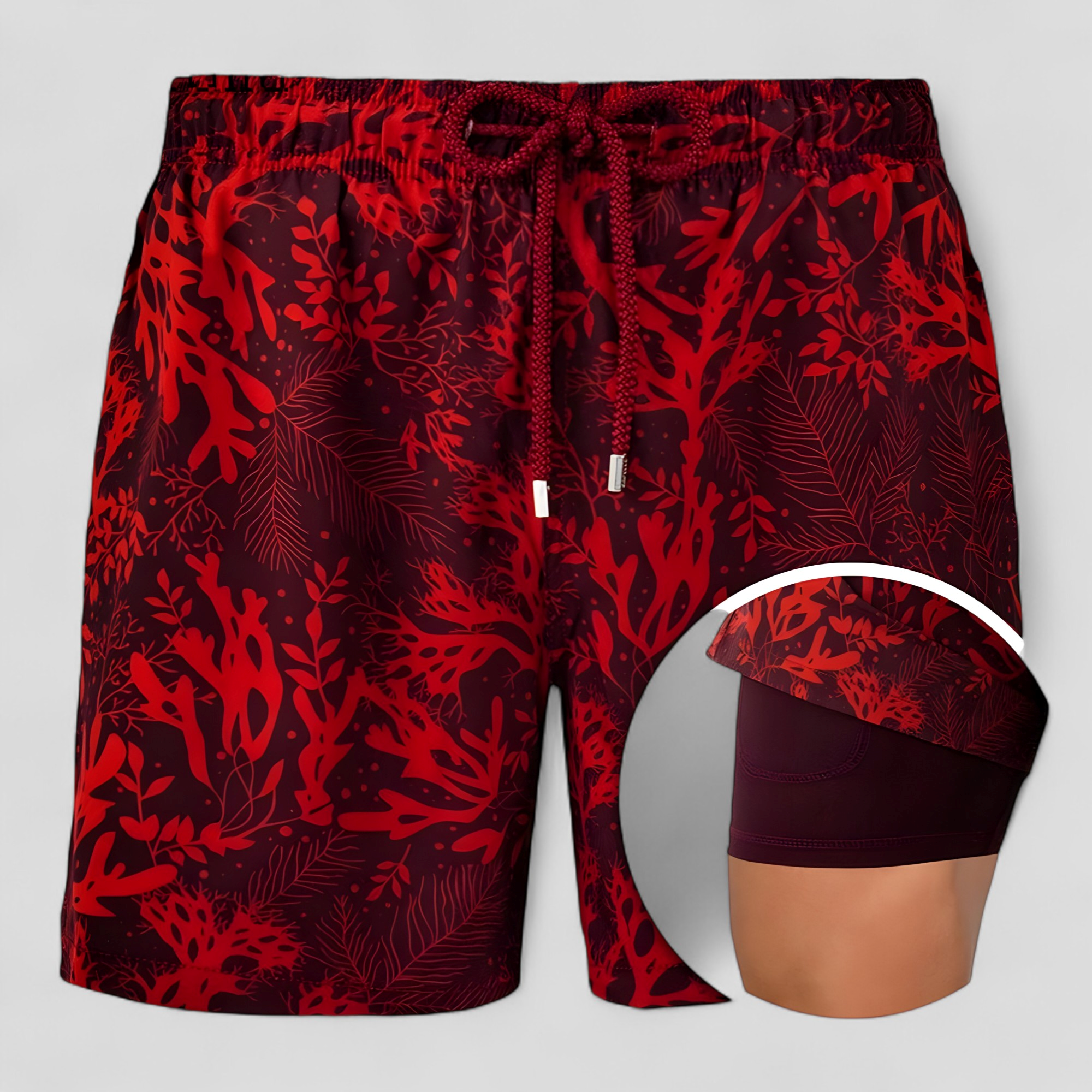 Costume da Bagno Uomo Asciugatura Rapida con Tasche Laterali, Pantaloncino Mare - Rosso 1 - abbigliamento mare asciugatura cintura con cordino costume costume da bagno costume da bagno rapido costume da bagno uomo costume elegante costume per attività acquatiche costume uomo nuoto e sport acquatici rapida shorts shorts da nuoto tasca interna costume tasche uomo - Concept Palermo