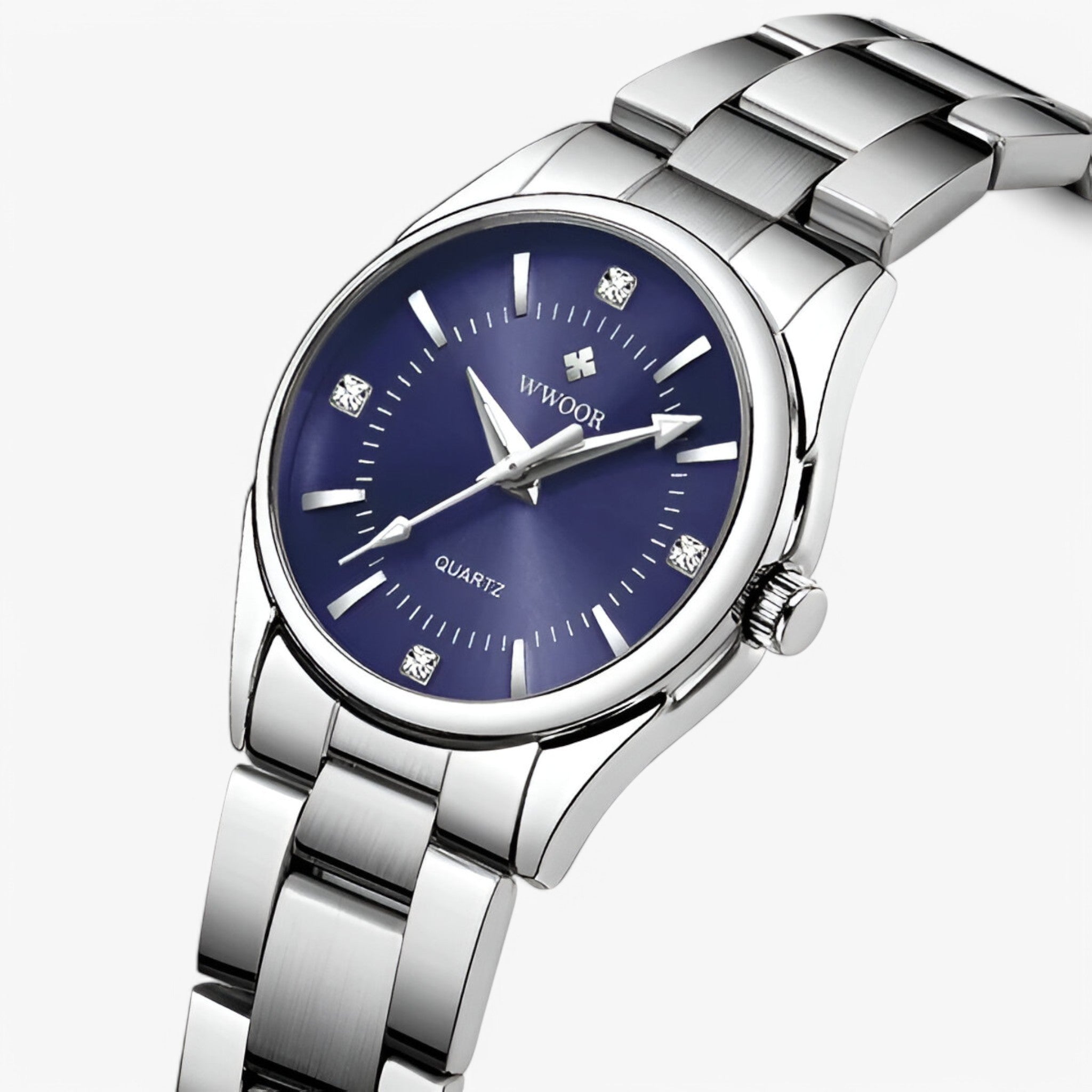 Orologi da donna classici di lusso in acciaio inossidabile con quadrante delicato - blu argento - acciaio classici delicato donna inossidabile orologi orologi donna quadrante watch for women - Concept Palermo