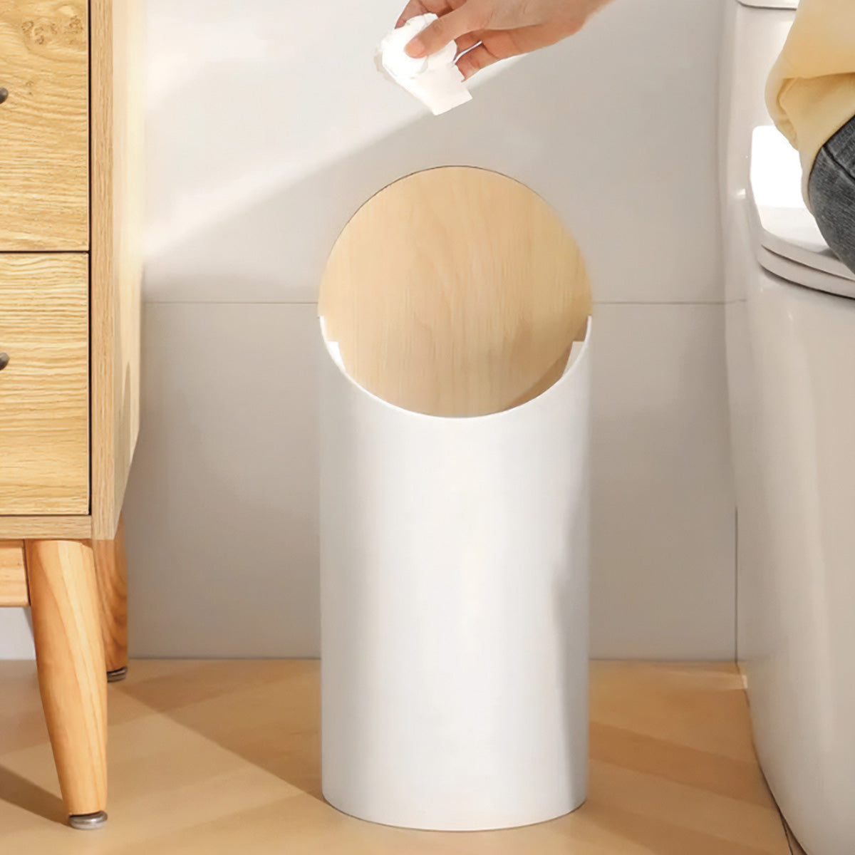 Cestino Skrå in Acero Design Moderno in Legno per una Gestione dei Rifiuti - - acero Bathroom cestino cestino skrå Decor design gestione home & garden Kitchen legno rifiuti - Concept Palermo