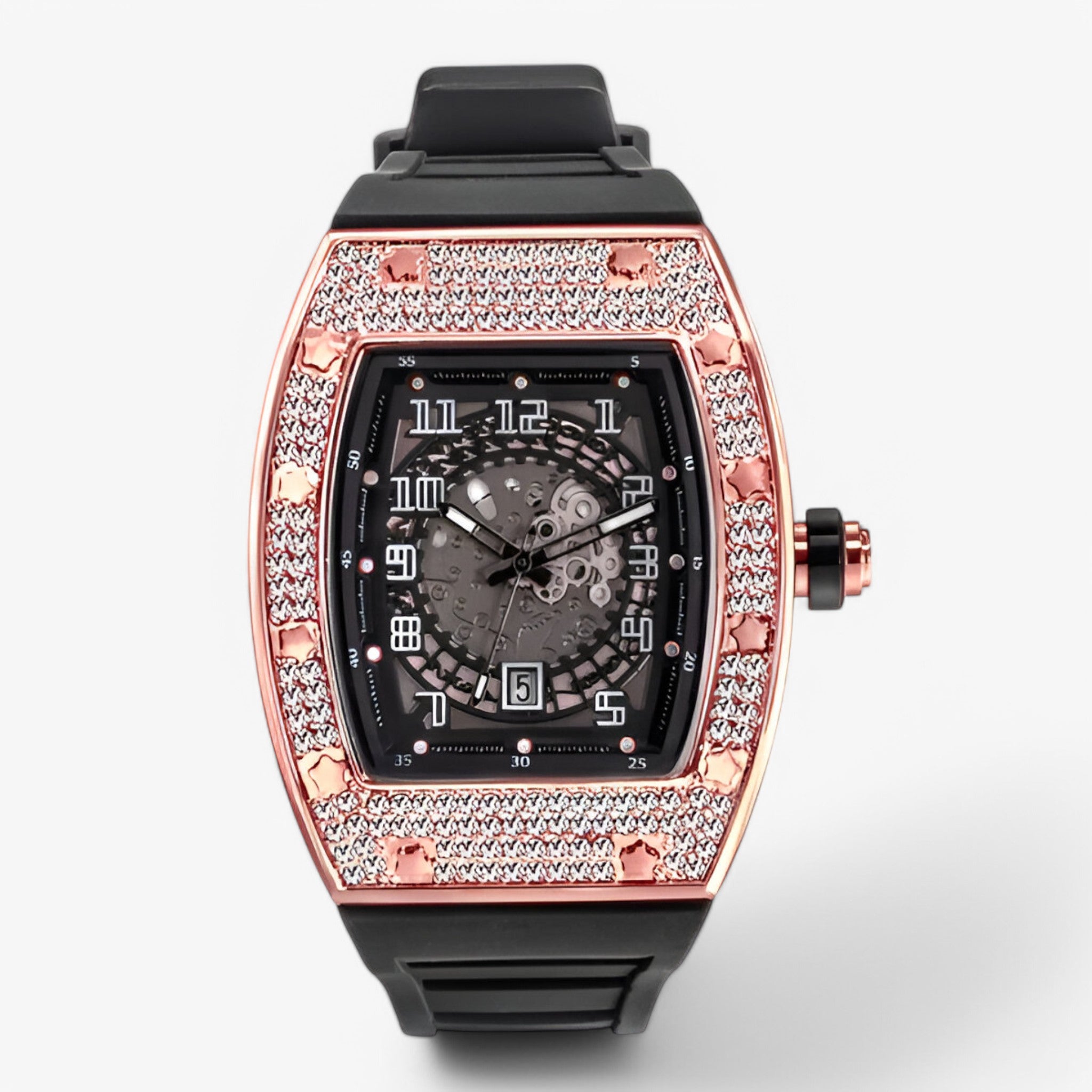 Orologio Tonneau di lusso - Rosso - accessoires horloges orologio orologio tonneau tonneau watches - Concept Palermo