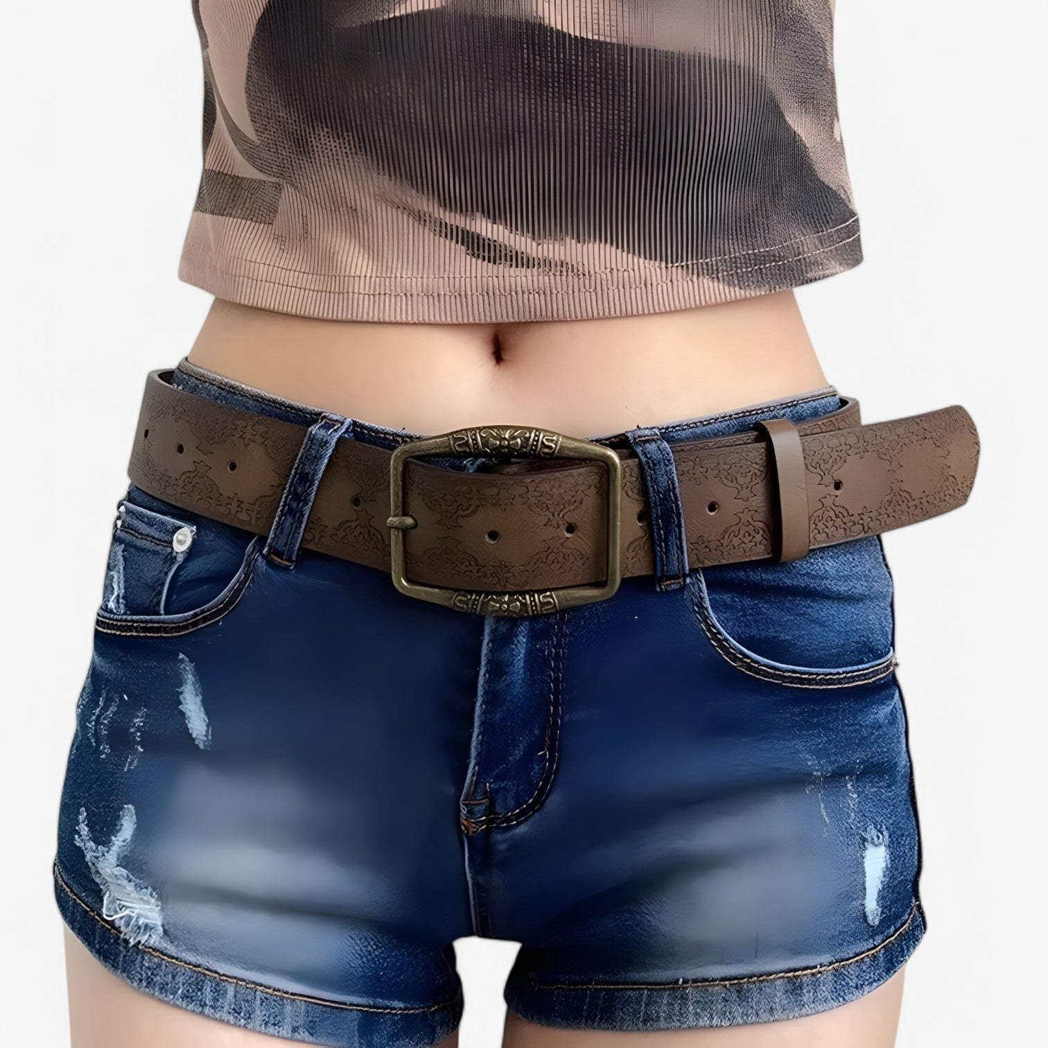 Cintura in pelle floreale – Stile senza tempo e fascino rustico - - belts cintura cintura pelle fascino floreale pelle rustico stile tempo waist belt for women Womens belt - Concept Palermo
