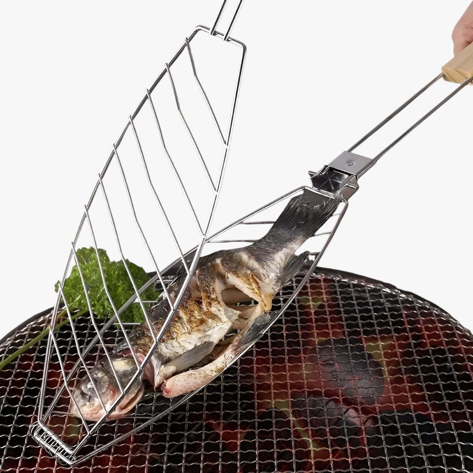 GrillMaster Mand BBQ Portatile – per Pesce e Verdure - - grillmaster grillmaster mand Kitchen kitchen & dining kitchen accessory kitchen tools mand pesce portatile verdure - Concept Palermo