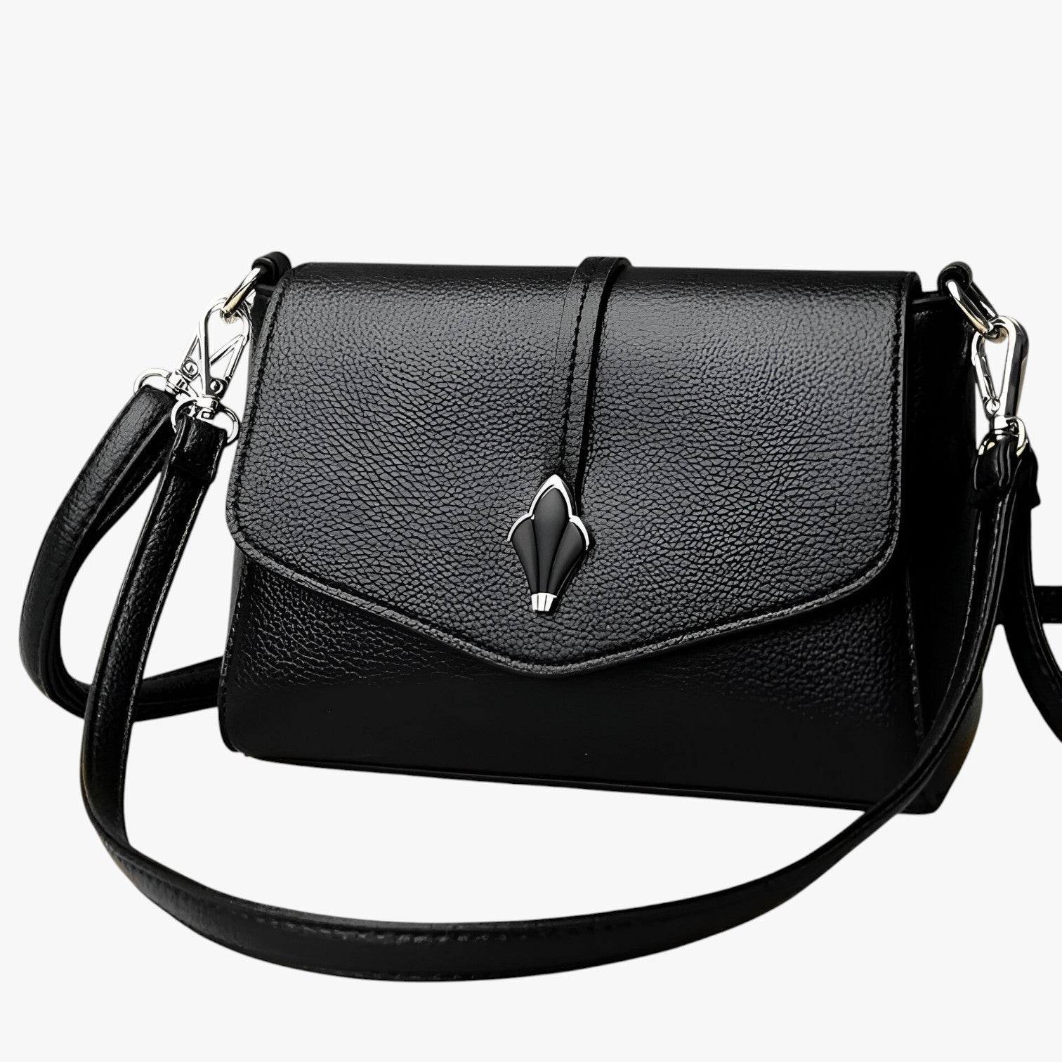 Borsa a Tracolla Nera Donna in Pelle PU, Piccola Elegante con Catena Oro e Interno Spazioso - - bags borsa borsa tracolla handbags pelle tracolla women bags Women's handbags Women's shoulder bag - Concept Palermo