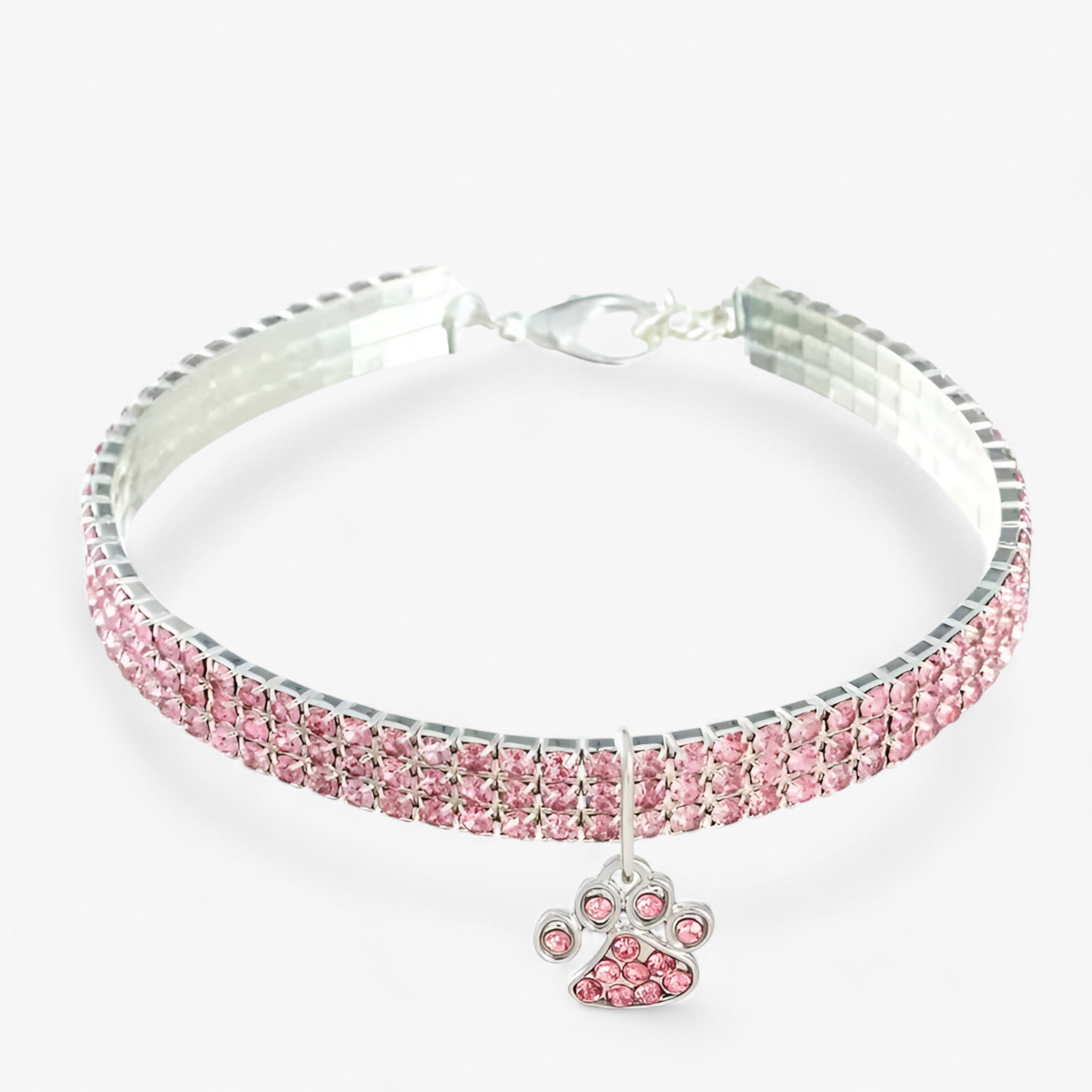 Collana Uomo Lusso Argento 925 con Pendente Diamante CZ Cristallo Elegante - Rosa chiaro - collana collana cristallo cristallo diamante pendant pets & supplies uomo - Concept Palermo