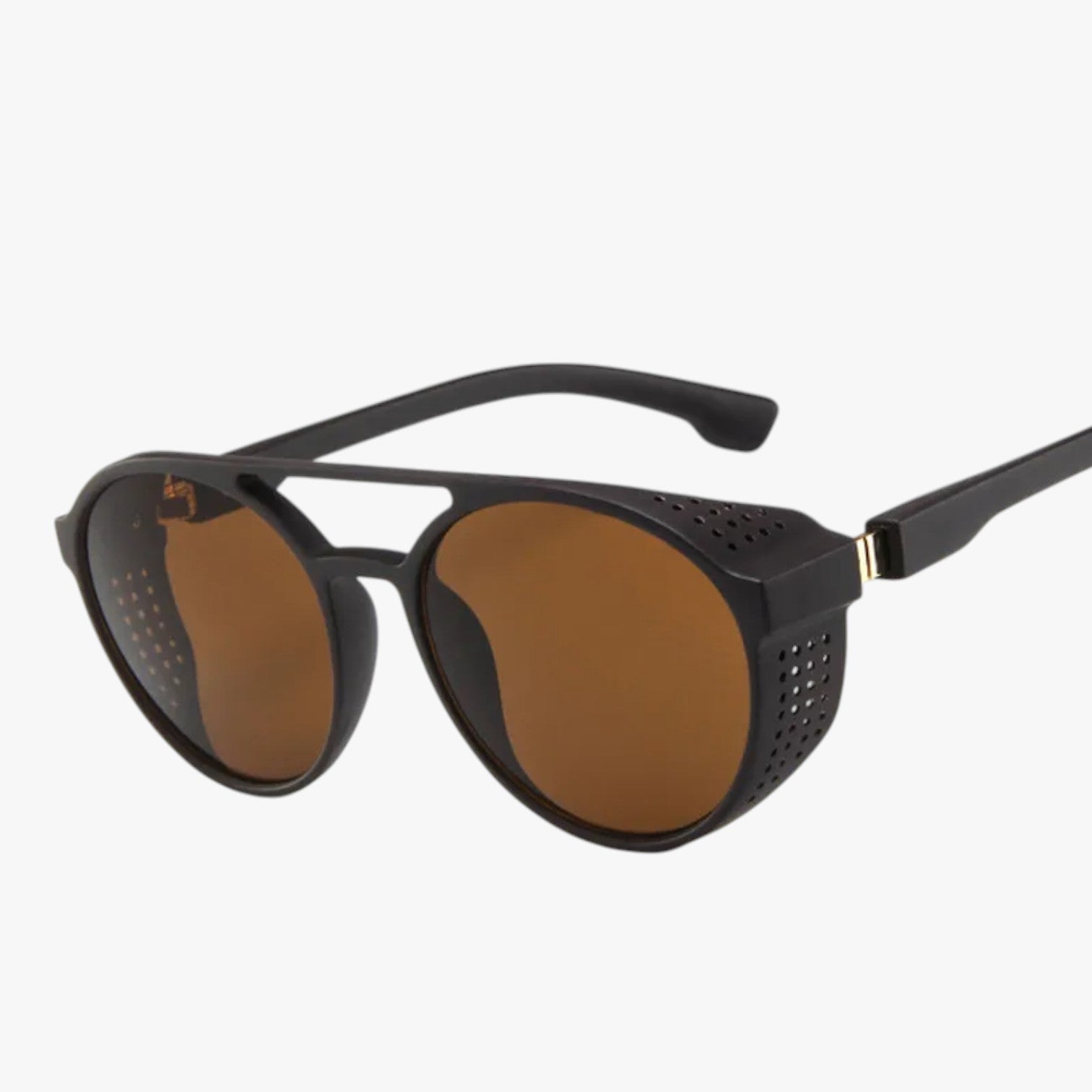 Occhiali da sole punk vintage per uomo - marrone nero Come mostrato nella figura - Fashion Sunglasses mens sunglasses occhiali occhiali sole punk sole sunglasses uomo vintage - Concept Palermo