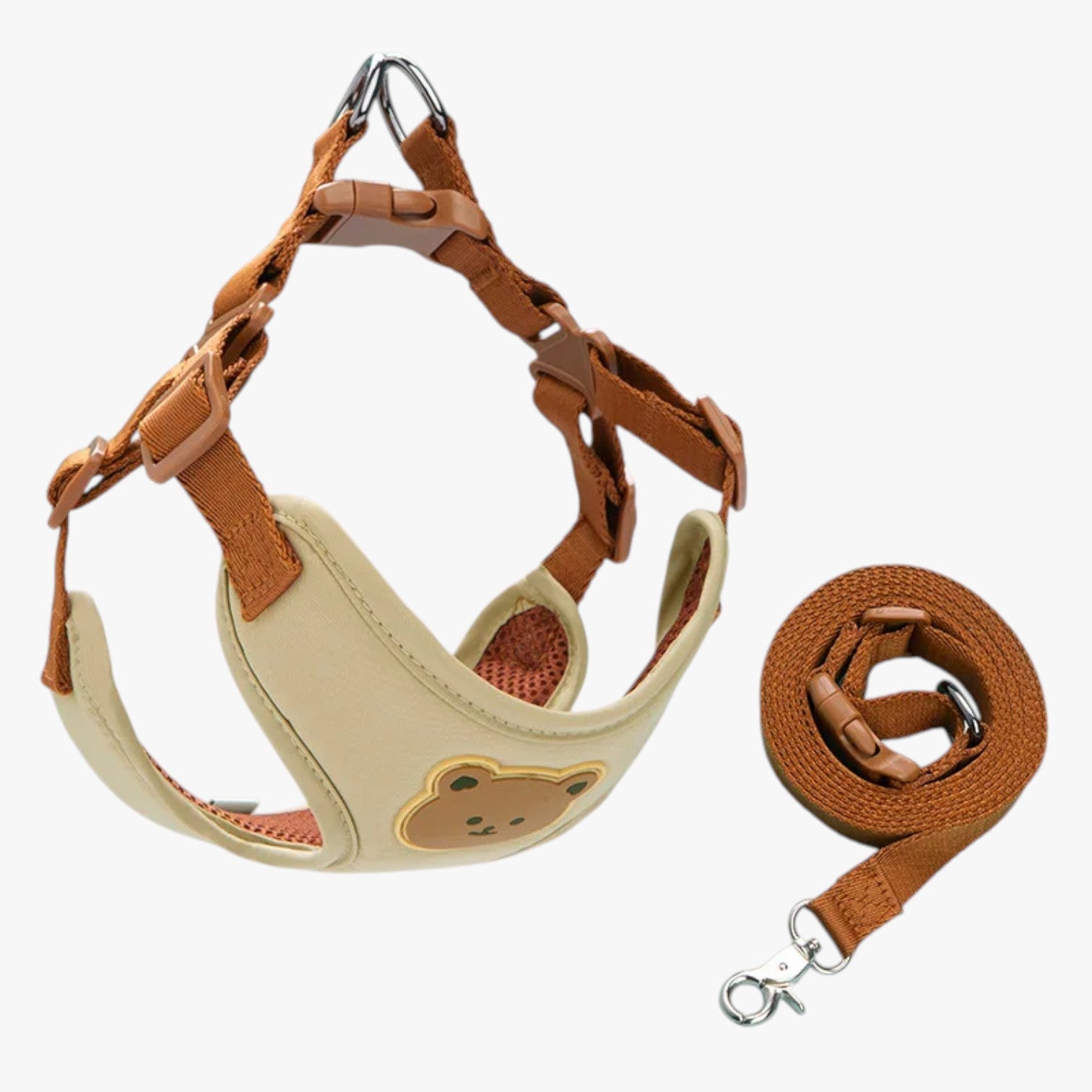Pettorina Traspirante con Guinzaglio per Piccoli Animali - Beige CINA - animali guinzaglio pet petproduct Pets pets & supplies pettorina pettorina traspirante piccoli traspirante - Concept Palermo
