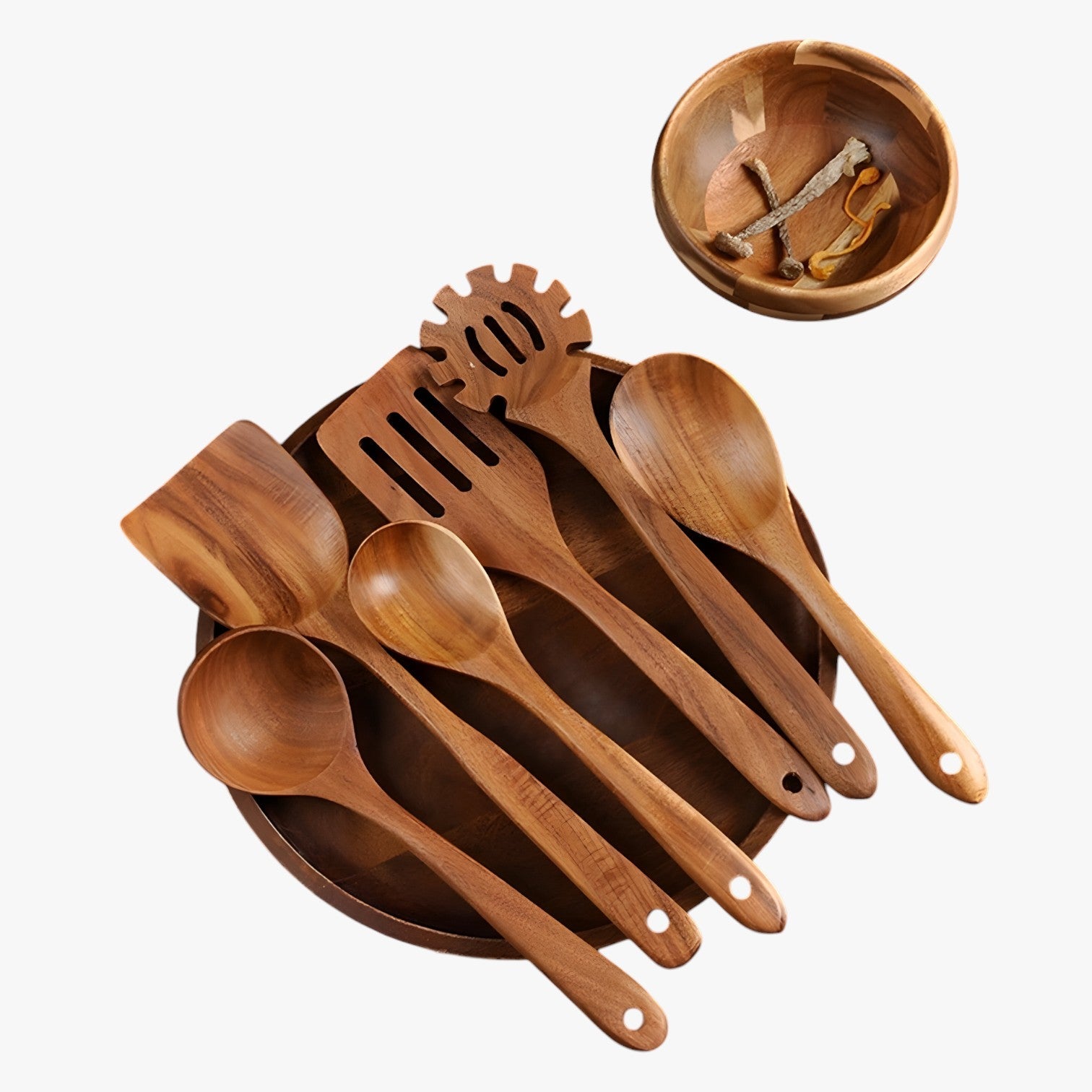 Set di cottura in legno 7 pezzi – naturale, sostenibile e antiaderente Uomo - - antiaderente cottura cottura legno Kitchen kitchen & dining kitchen accessory kitchen tools legno naturale pezzi sostenibile - Concept Palermo