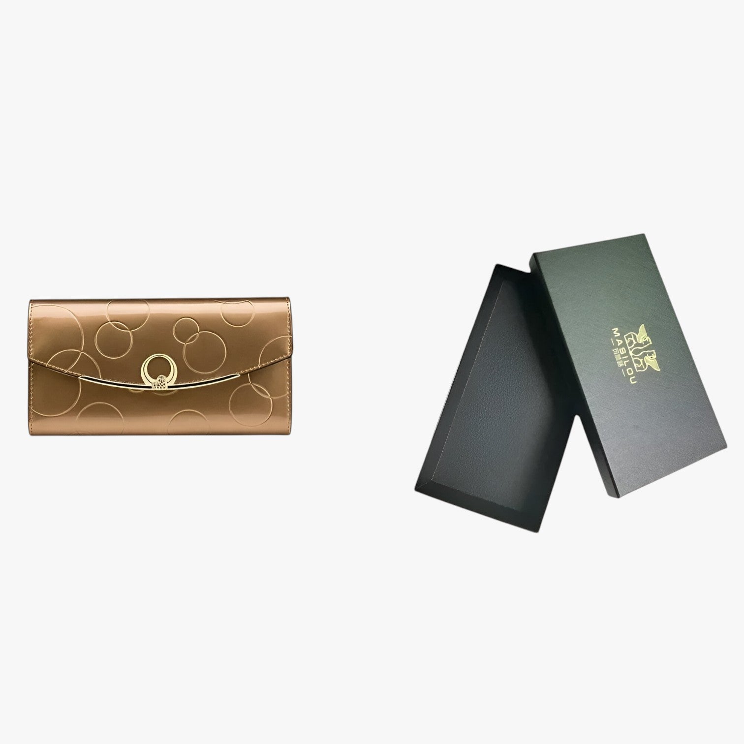 Portafoglio da donna di lusso -, spazioso e pratico Pelle - oro con scatola - donna pelle portafoglio portafoglio donna pratico spazioso wallet wallets womens wallet - Concept Palermo