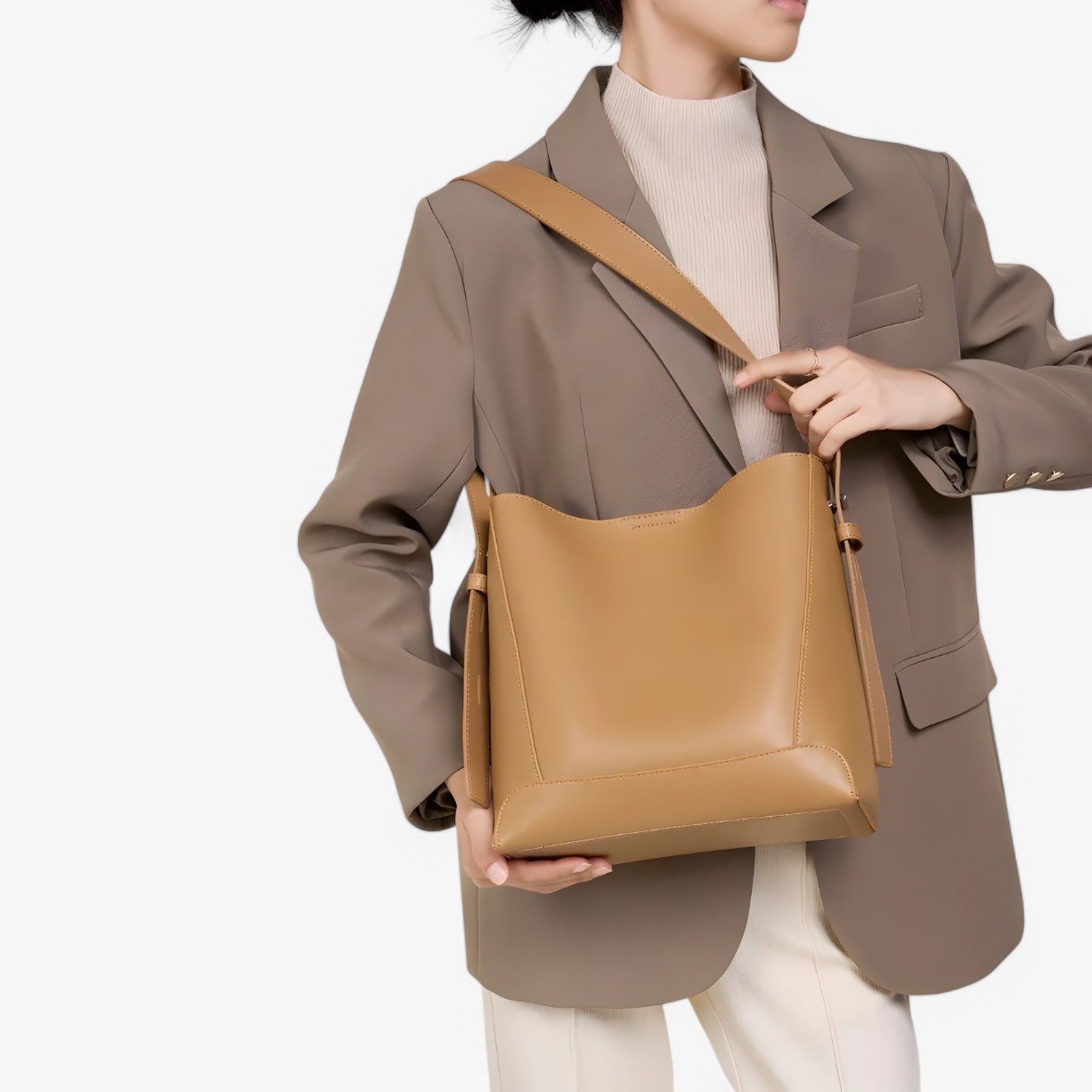 Borsa a Spalla Donna Grande in Vera Pelle Nera - Elegante e Capiente - - ampia bag bags borsa borsa spalla donna Leather Bag pelle raffinata Shoulder Bags spalla women bag - Concept Palermo