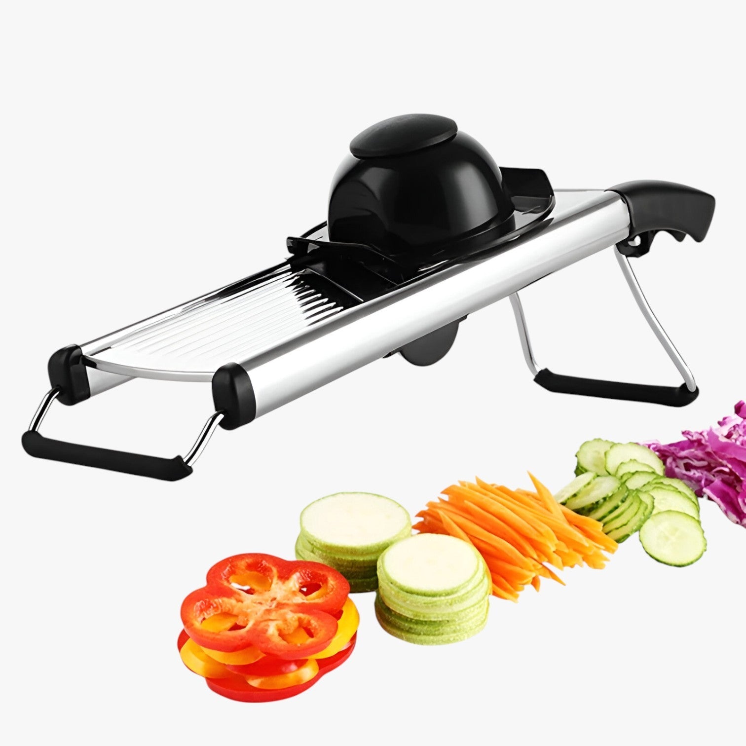 Mandolina Regolabile in Acciaio Inossidabile – Affettare Verdure Velocemente e in Sicurezza - - acciaio affettare inossidabile Kitchen kitchen & dining kitchen accessory kitchen tools mandolina mandolina regolabile regolabile sicurezza - Concept Palermo