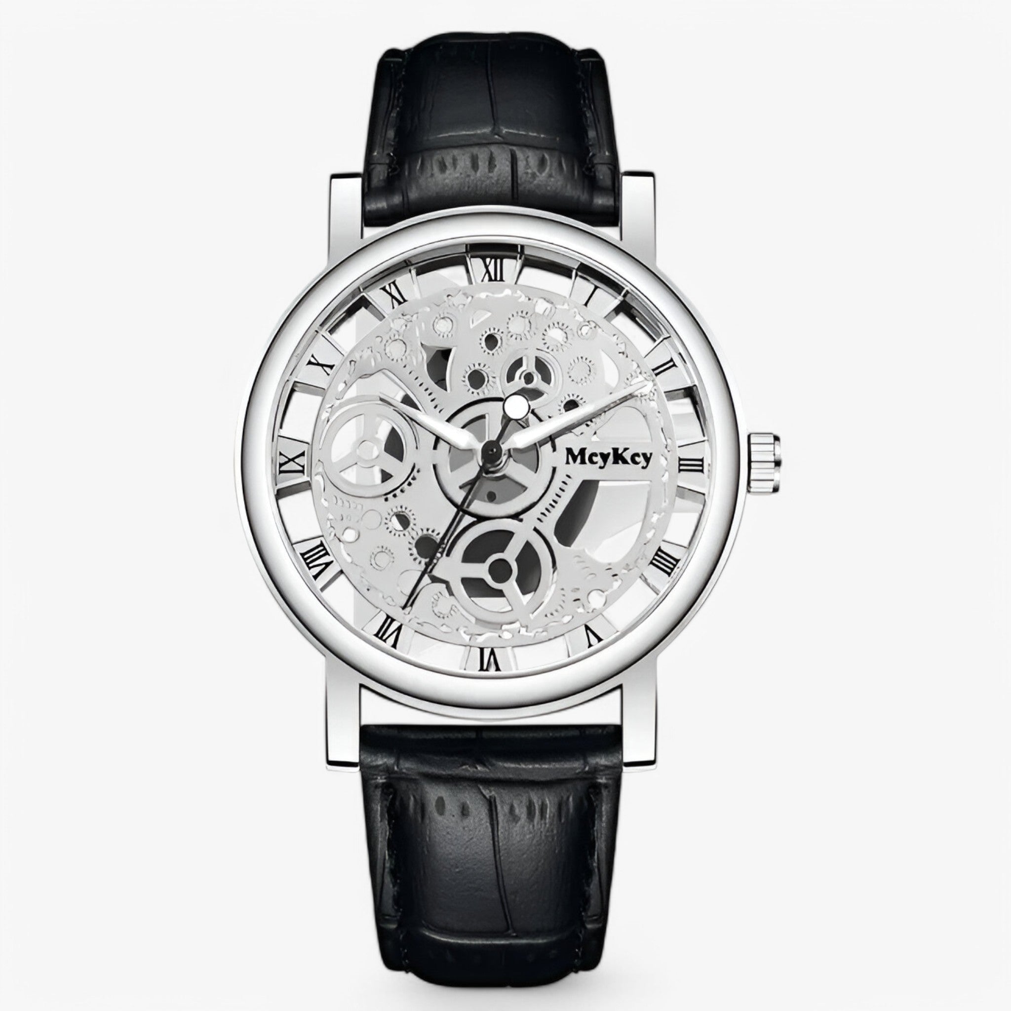 Orologio al quarzo con cinturino traforato Uomo - Nero argento - cinturino men watch orologio orologio quarzo quarzo traforato uomo watch for men watches - Concept Palermo