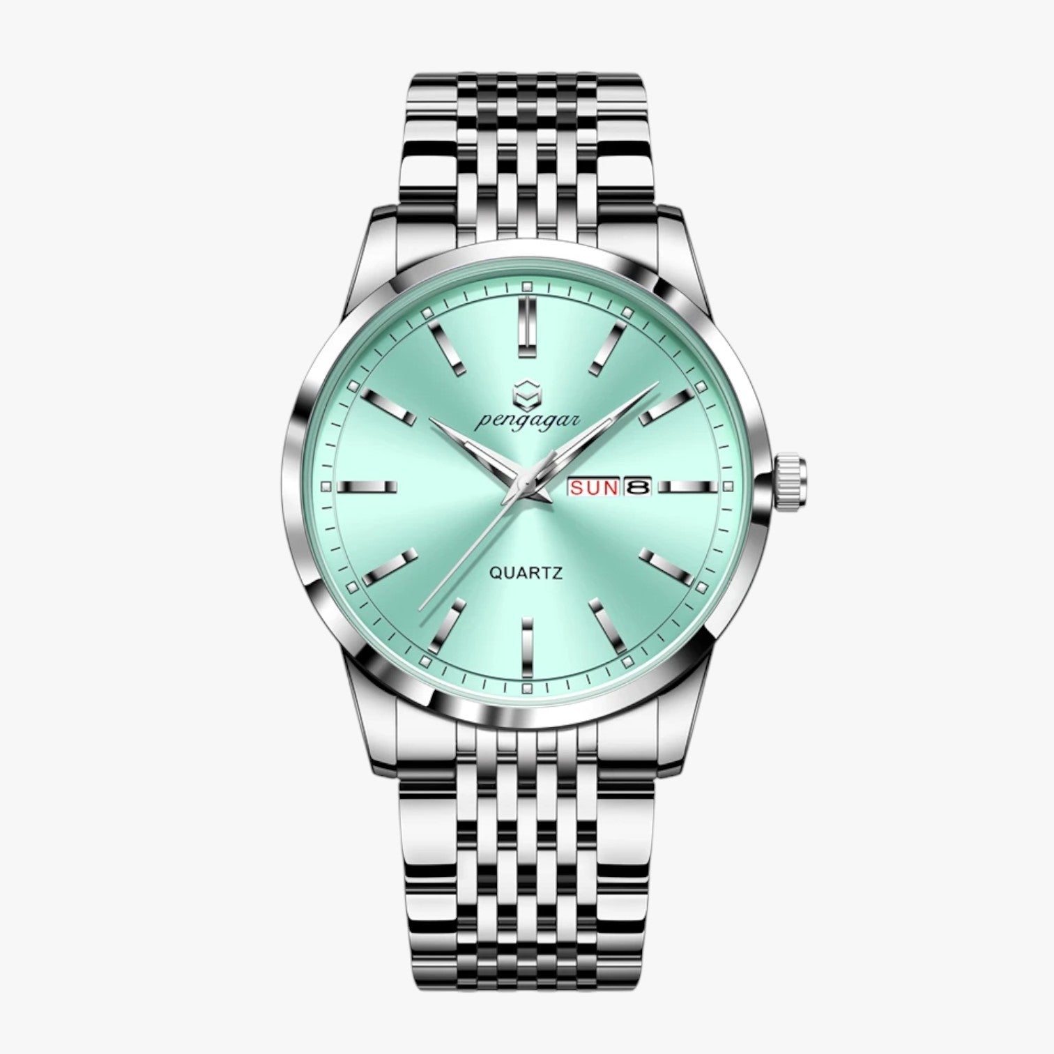 Orologio maschile e impermeabile Acciaio - Verde Argento - acciaio impermeabile maschile orologio orologio maschile watch watches - Concept Palermo
