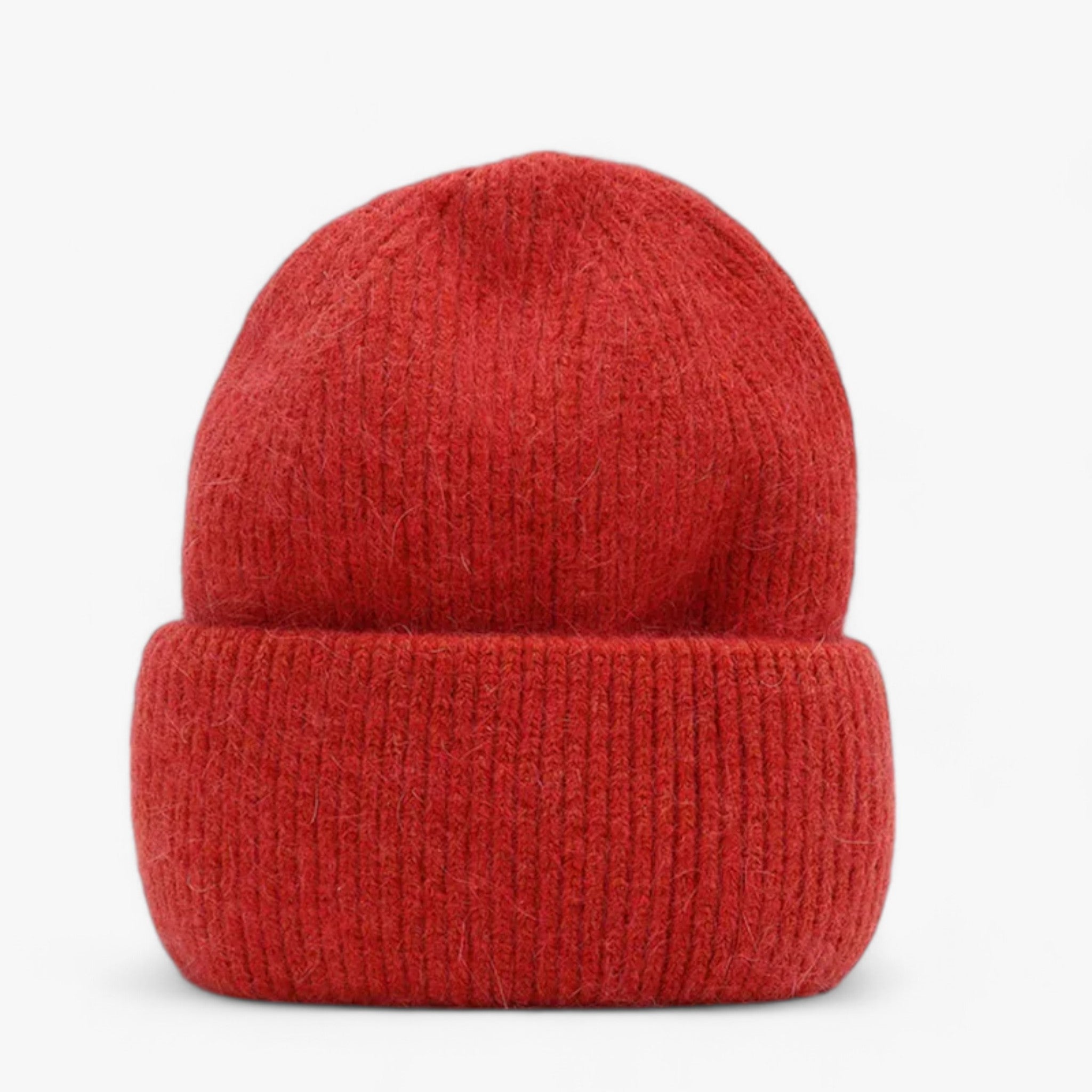 Cappello invernale: calore con vera pelliccia di coniglio Donna - Rosso e arancione 54cm-60cm - beanies bucket hats calore cappello cappello invernale coniglio donna hat invernale pelliccia Sun Hats - Concept Palermo