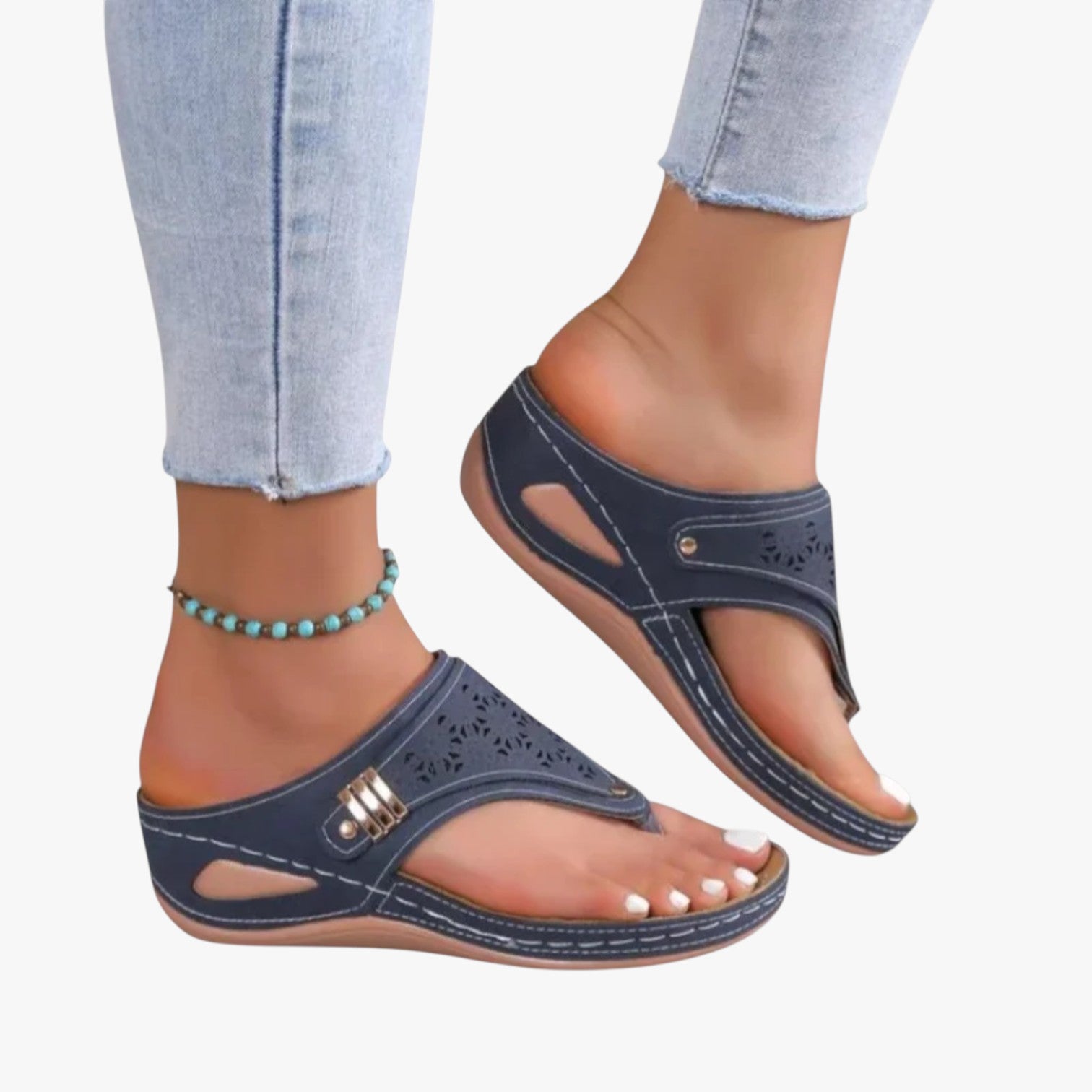 Sandali Donna Ortopedici con Zeppa Morbida Antiscivolo, Traspiranti per Comfort Estivo - - antiscivolo breathable sandals donna easy wear sandals estiva fashion sandals morbidi ortopedici sandali sandali ortopedici sandals stylish sandals - Concept Palermo