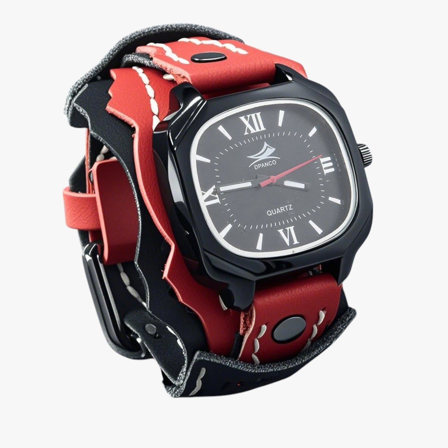 Orologio da uomo quadrato grande con cinturino in vera pelle - - cinturino orologio orologio uomo pelle quadrato uomo vera watch watch for men watches WATCHES FOR MEN - Concept Palermo