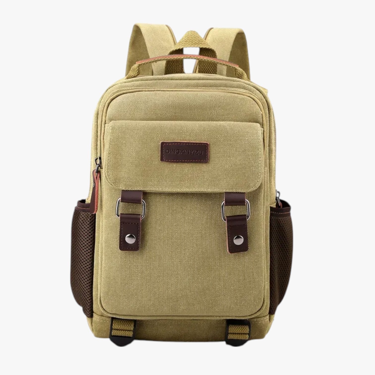 Mini Zaino Uomo Multiuso in Canvas - Khaki - bag Bags bags for men canvas mens bag multiuso uomo zaino zaino uomo - Concept Palermo