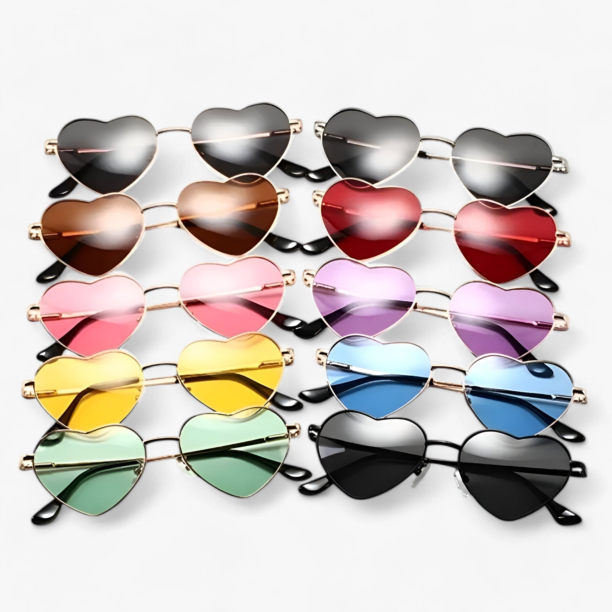 Occhiali da sole a forma di cuore con gradiente - Colori chiari e acidi - Altro - acidi chiari colori cuore forma gradiente occhiali occhiali sole sun glasses WOMEN womens fashion - Concept Palermo