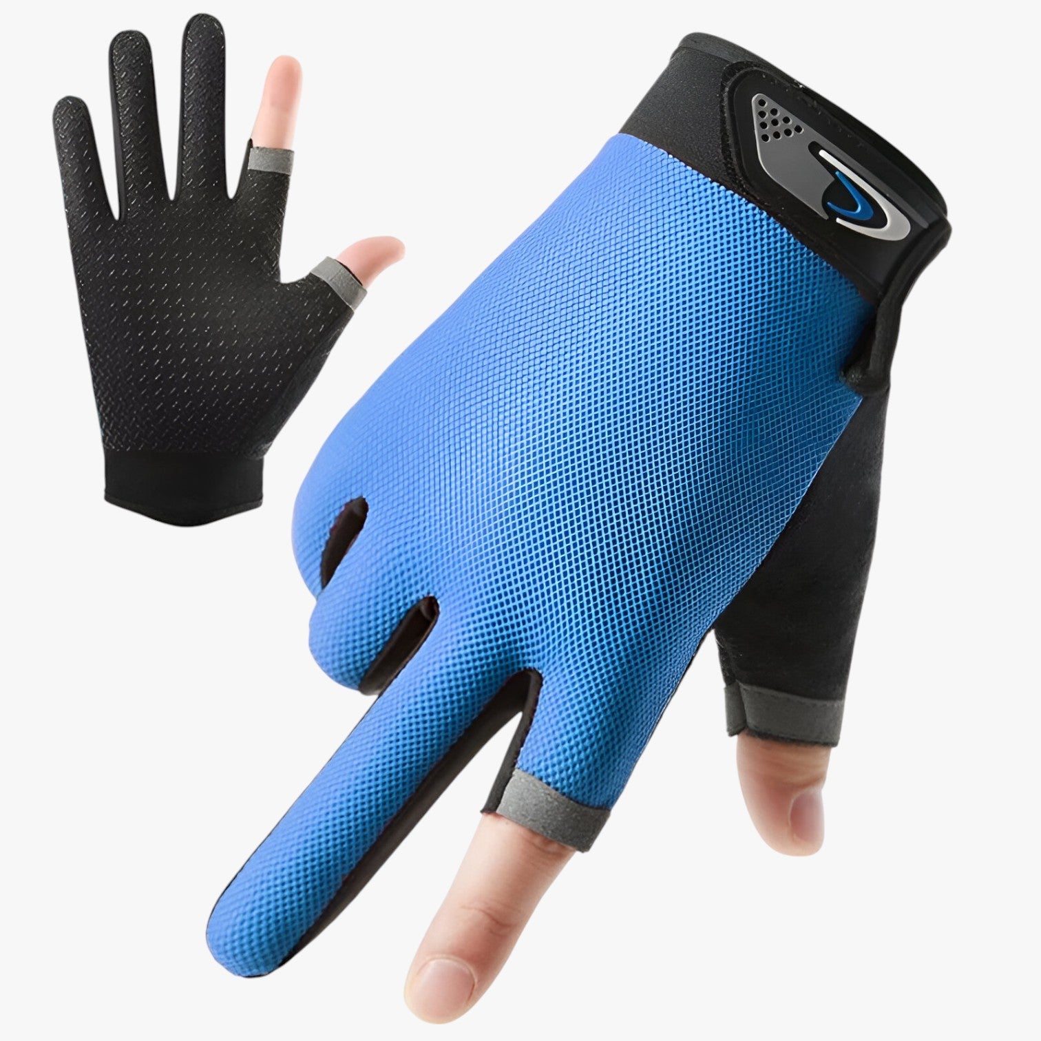 Guanti antiscivolo con dita per il taglio per presa e comfort Uomo - Blu - antiscivolo comfort dita gloves guanti guanti antiscivolo lenard | guanti antiscivolo con dita per il taglio per presa e comfort - €25 mens accessory presa taglio - Concept Palermo