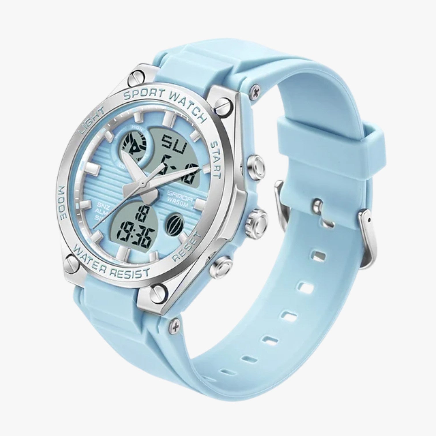 Orologio Sportivo Digitale da Donna Impermeabile con Cinturino in Silicone Nero - Blu - donna female watch impermeabile ladies watch orologio orologio sportivo sportivo watch watch for women watches wrist watches for women - Concept Palermo