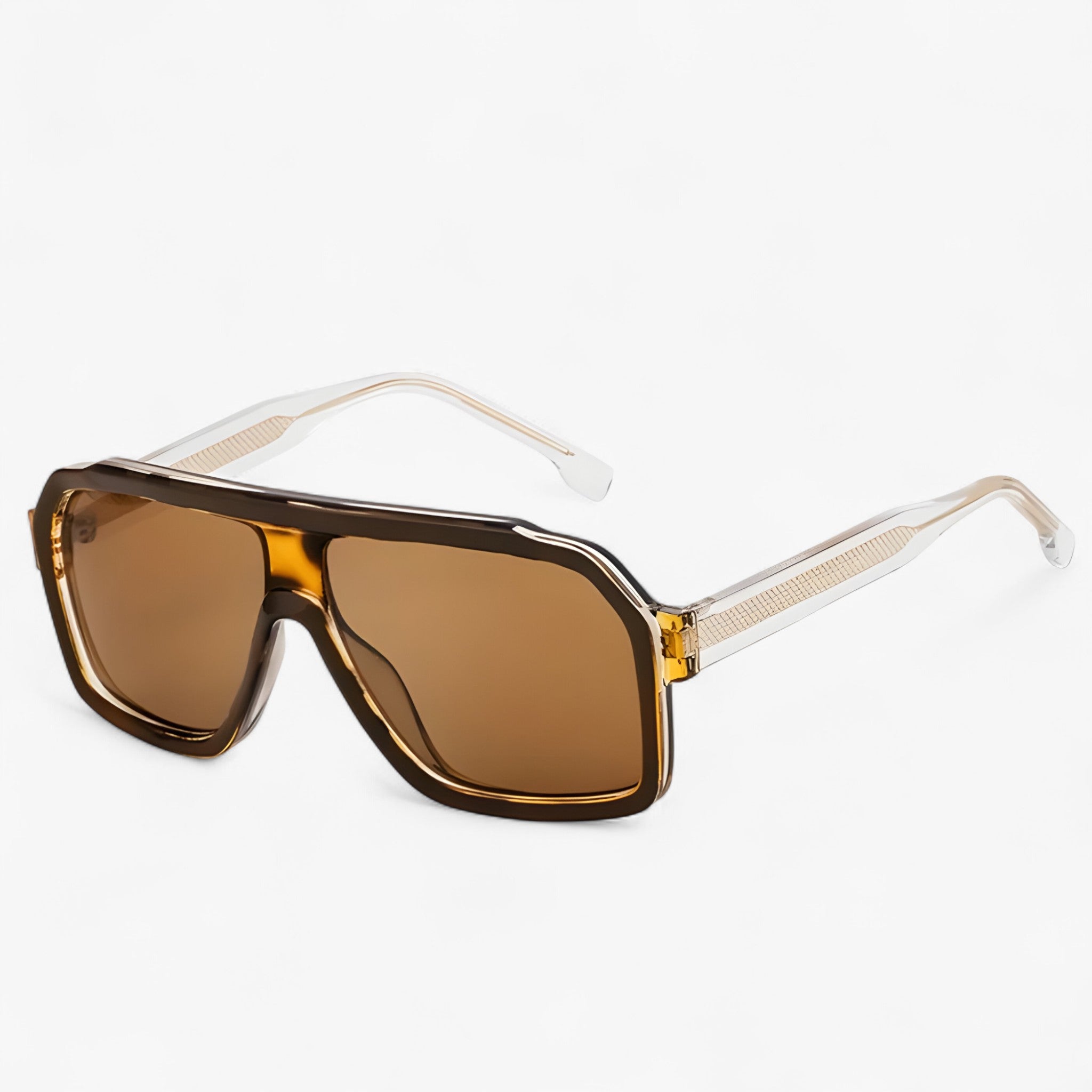 Occhiali da sole oversize in metallo di lusso Uomo - WhiteTea - accessoires metallo occhiali occhiali sole oversize sole sunglasses uomo zonnebrillen - Concept Palermo