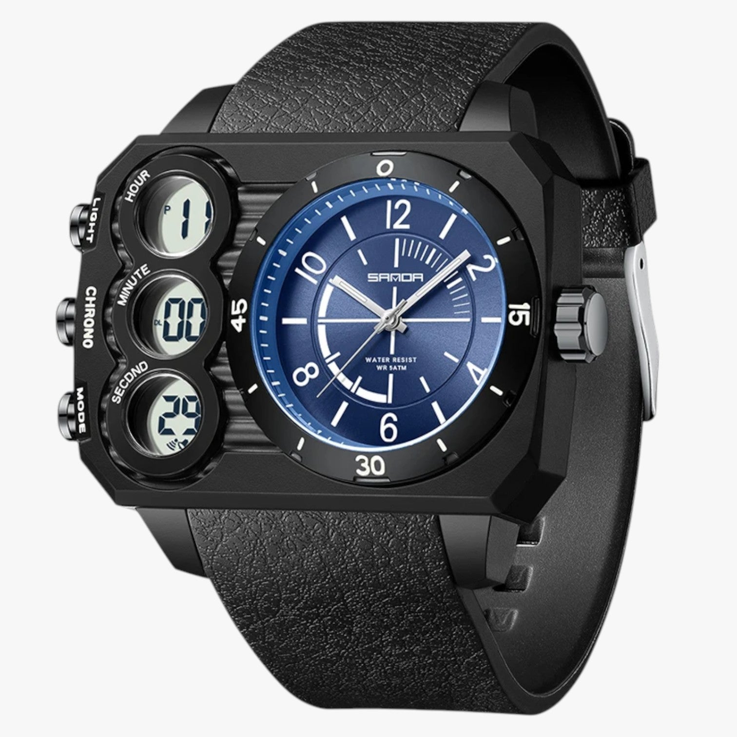 Orologio sportivo con doppio display Uomo - Nero Blu - display doppio orologio orologio sportivo sportivo uomo watch watches WATCHES FOR MEN - Concept Palermo