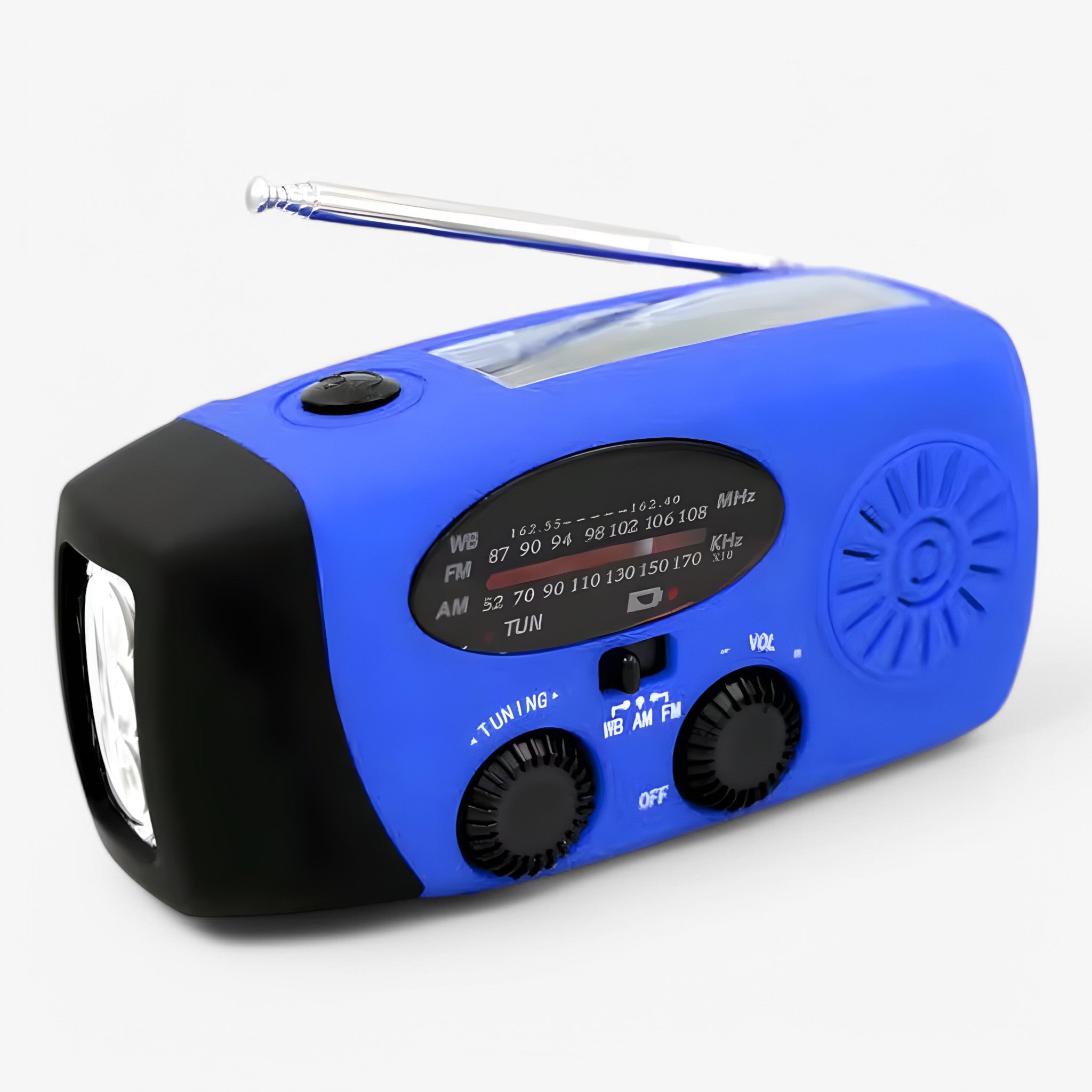 Radio Multifunzione - Blu - ANFM radio crisis hulpmiddel draagbare radio handgenerator home & garden mobiel opladen multifunctionele radio multifunzione noodradio oplaadbare noodradio radio radio multifunzione waterdichte radio zaklampradio - Concept Palermo