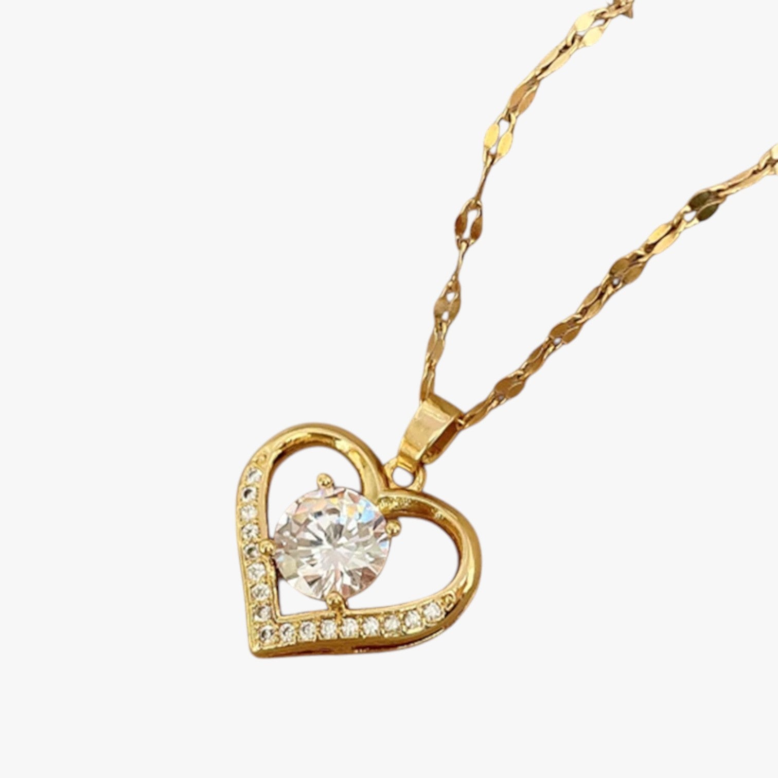 Collana con ciondolo a forma di cuore e labbra di cristallo Lana Donna - - ciondolo collana collana ciondolo cristallo cuore donna elegant womens necklaces forma jewelry necklace NECKLACES Necklaces for Women - Concept Palermo