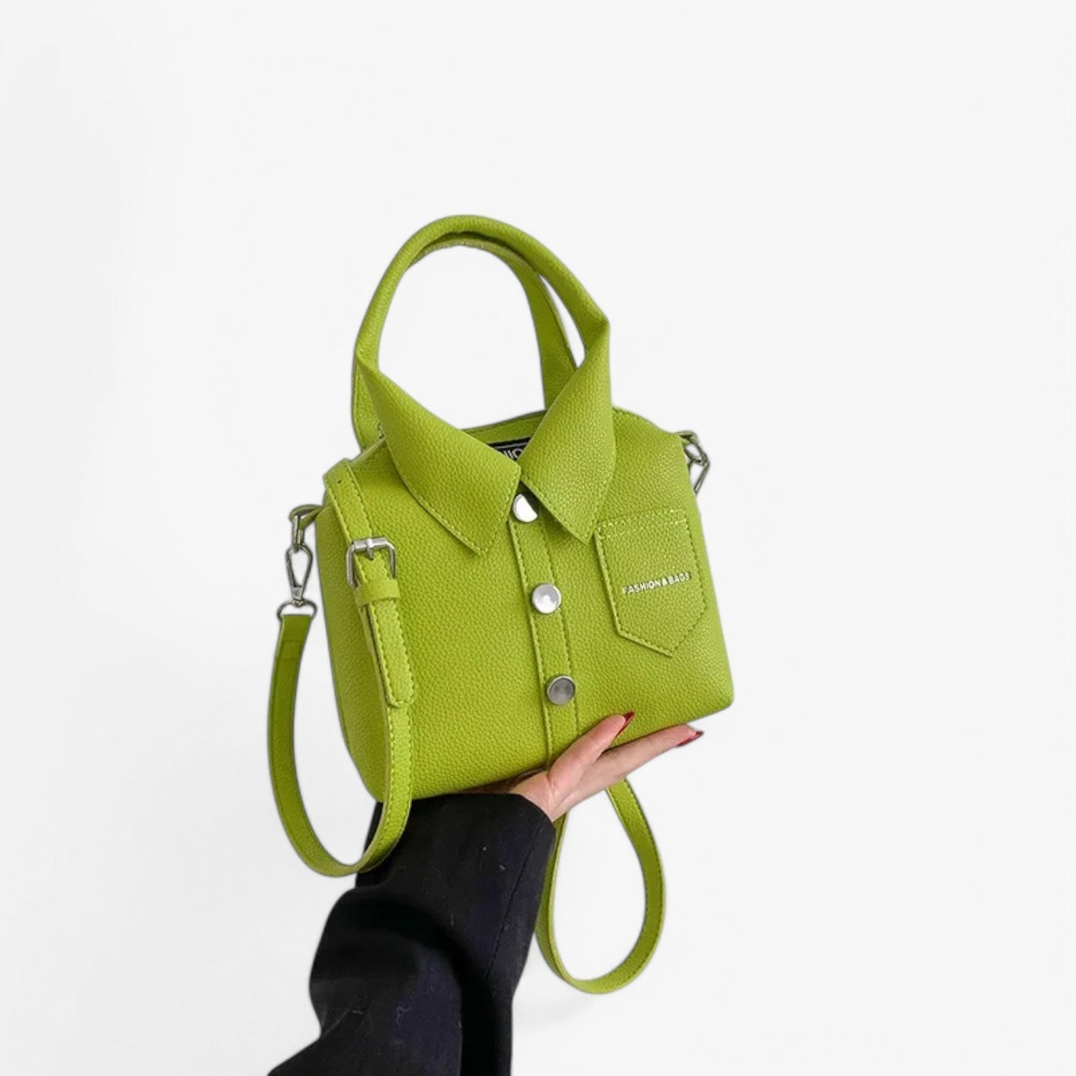 Borsa a Tracolla Donna Nera in PU Piccola Elegante per Sera e Giorno - Verde - bag bags borsa borsa tracolla comodità compatta design donna handbags quotidiana women bag - Concept Palermo