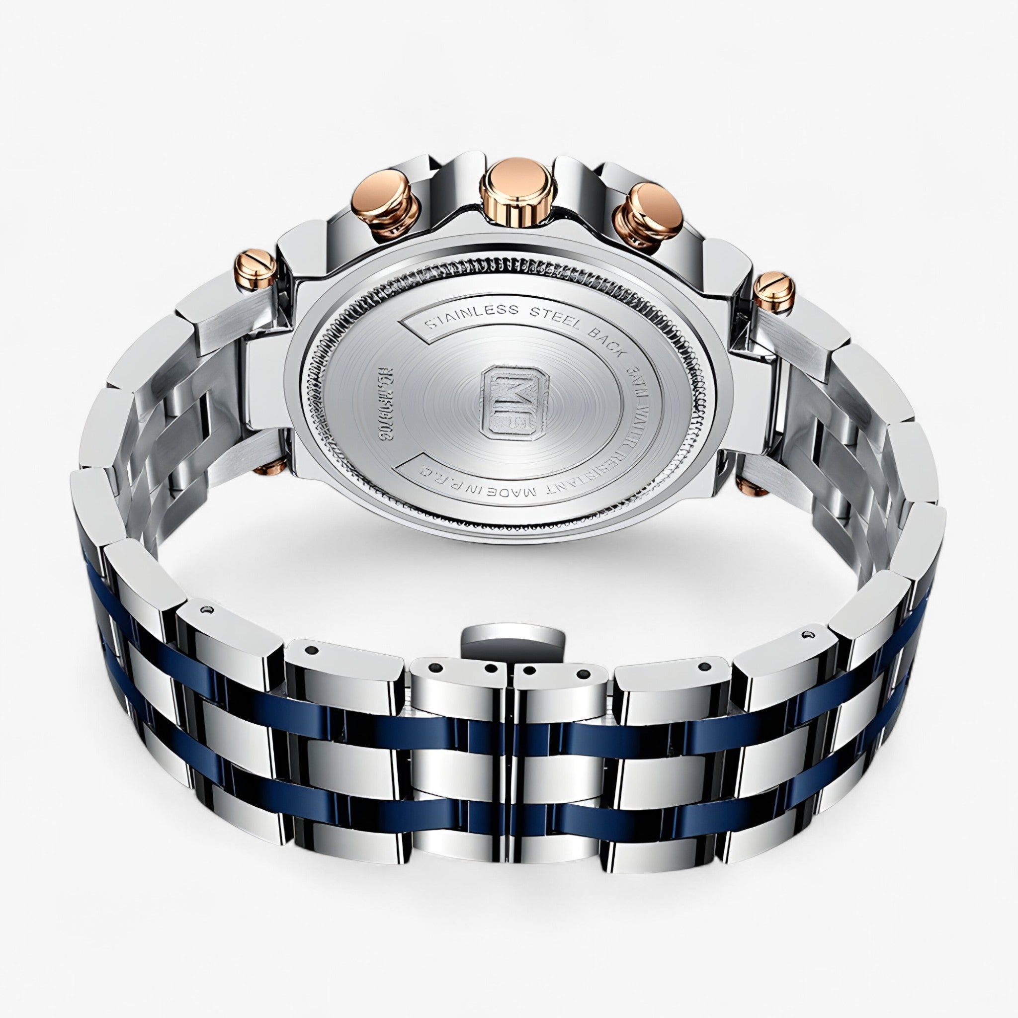 Orologio da Uomo Elegante al Quarzo con Cinturino in Pelle Nera e Cassa in Acciaio Inox - - orologio orologio uomo uomo watches WATCHES FOR MEN - Concept Palermo