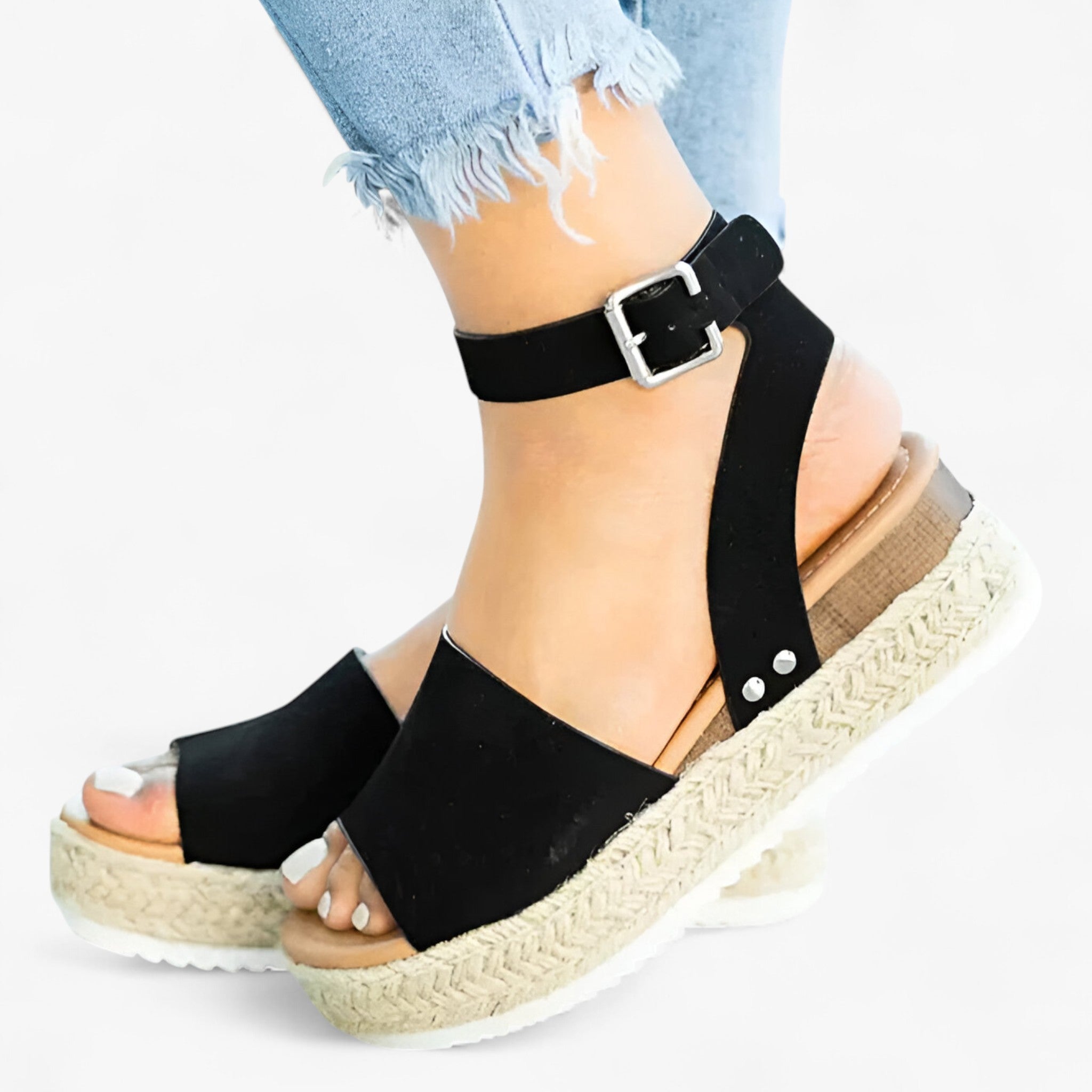Sandali minimalisti senza lacci - Sandali da donna per un'eleganza semplice - Nero - donna eleganza lacci minimalisti sandali sandali minimalisti sandals semplice women sandals - Concept Palermo