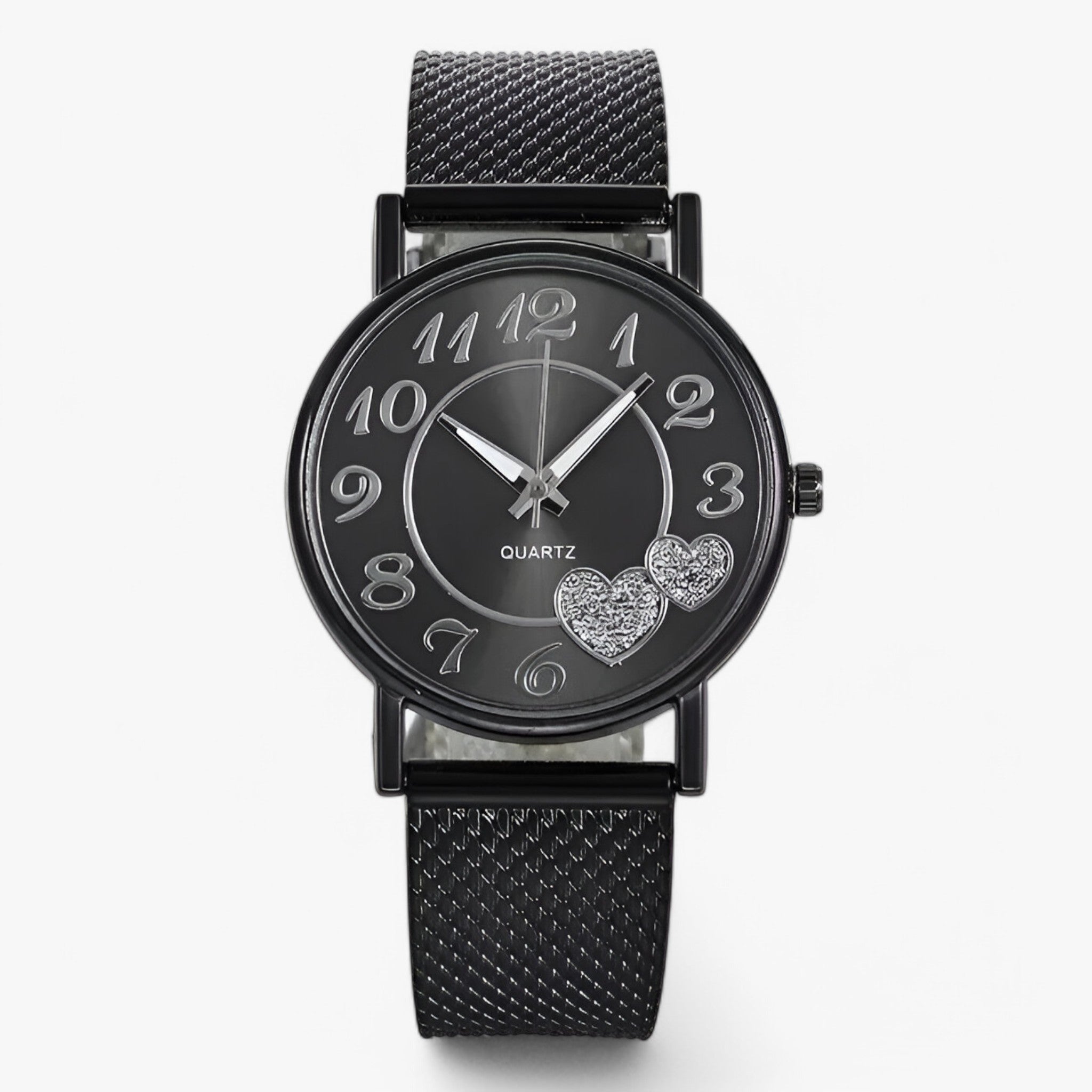 Orologio da Uomo in Oro Rosa con Quadrante a Cuore, Elegante e Moderno - Nera-2 - cuore female watch orologio orologio quadrante quadrante uomo watch for women watches - Concept Palermo