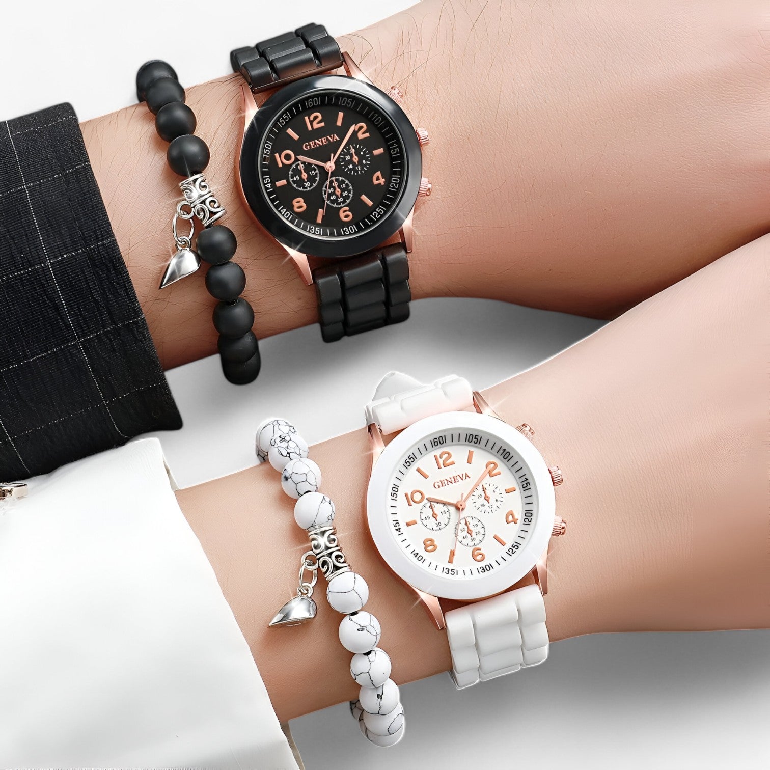 Set di orologi al quarzo stiloso con braccialetti a forma di cuore Oro Donna - - braccialetti cuore donna eva | set di orologi al quarzo stiloso con braccialetti a forma di cuore - €25 forma Gift Gifts for women orologi orologi quarzo quarzo valentines day gift watch watches - Concept Palermo