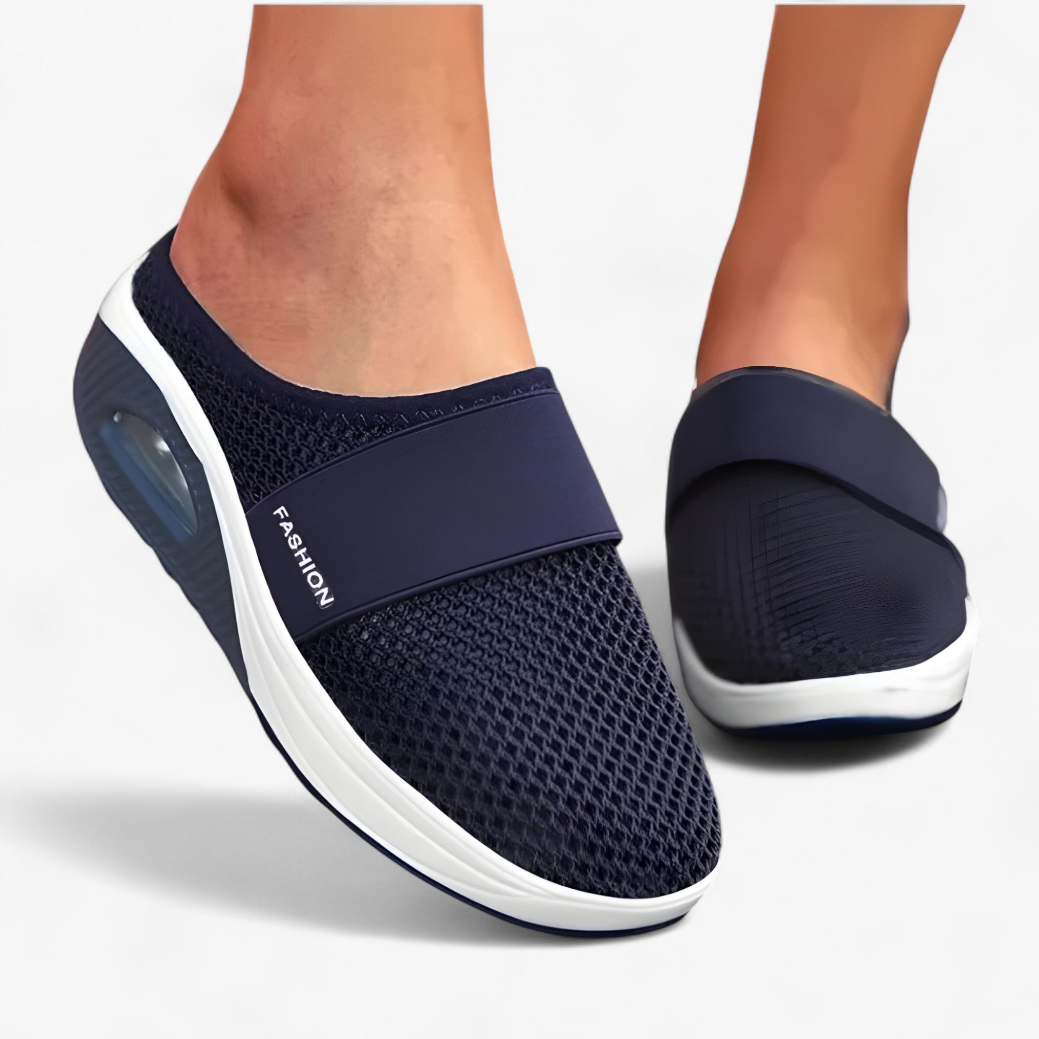 Scarpe Uomo Traspiranti e Comode per Camminata Sportiva Grigie in Mesh - Blu marino - comode scarpe scarpe comode shoes shoes for women Shoes women traspiranti WOMENS SHOES - Concept Palermo