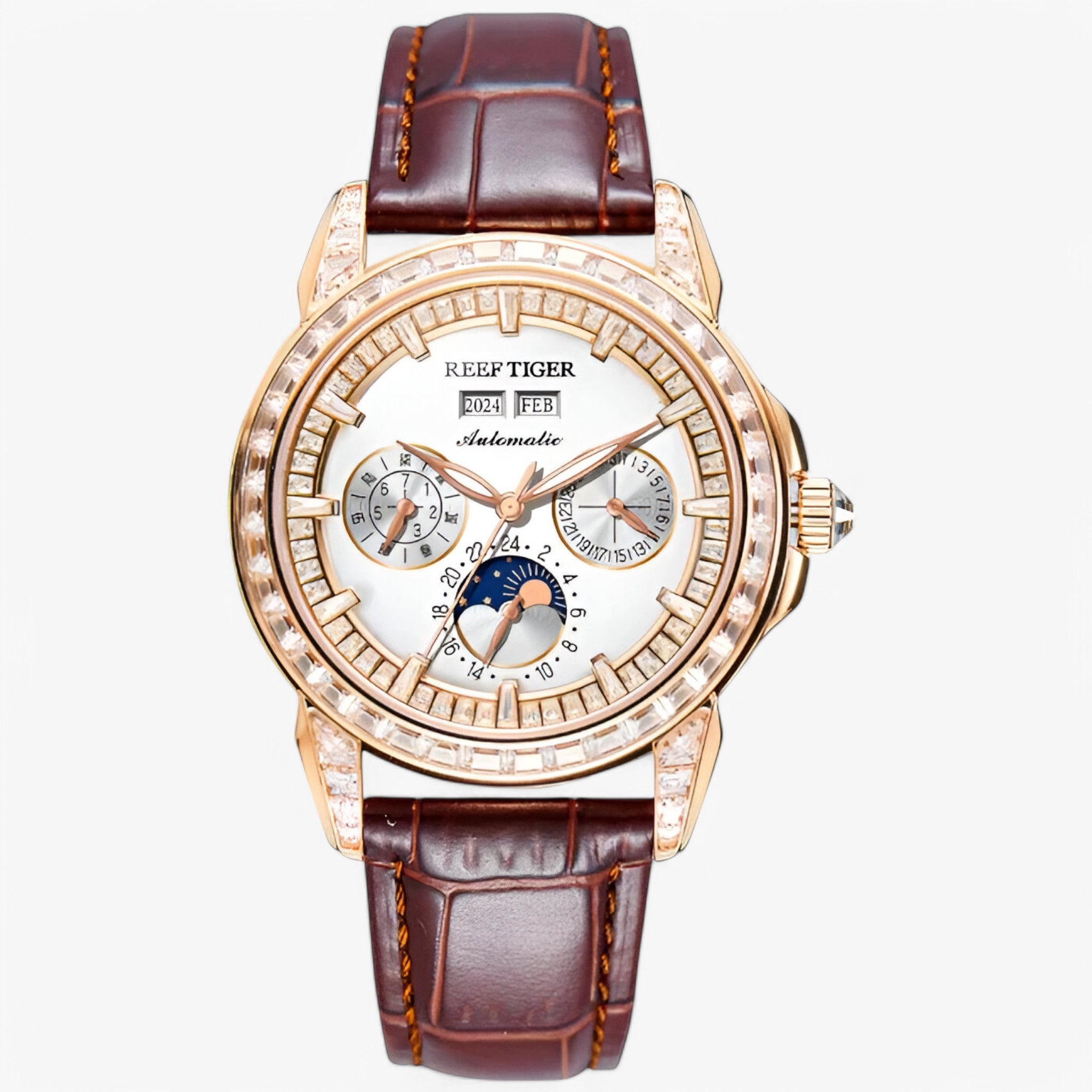 Orologio Meccanico da Uomo Multi-Quadrante, Automatico, in Acciaio Inox - oro - meccanico mens watch multi orologio orologio meccanico quadrante uomo watch for men watches - Concept Palermo
