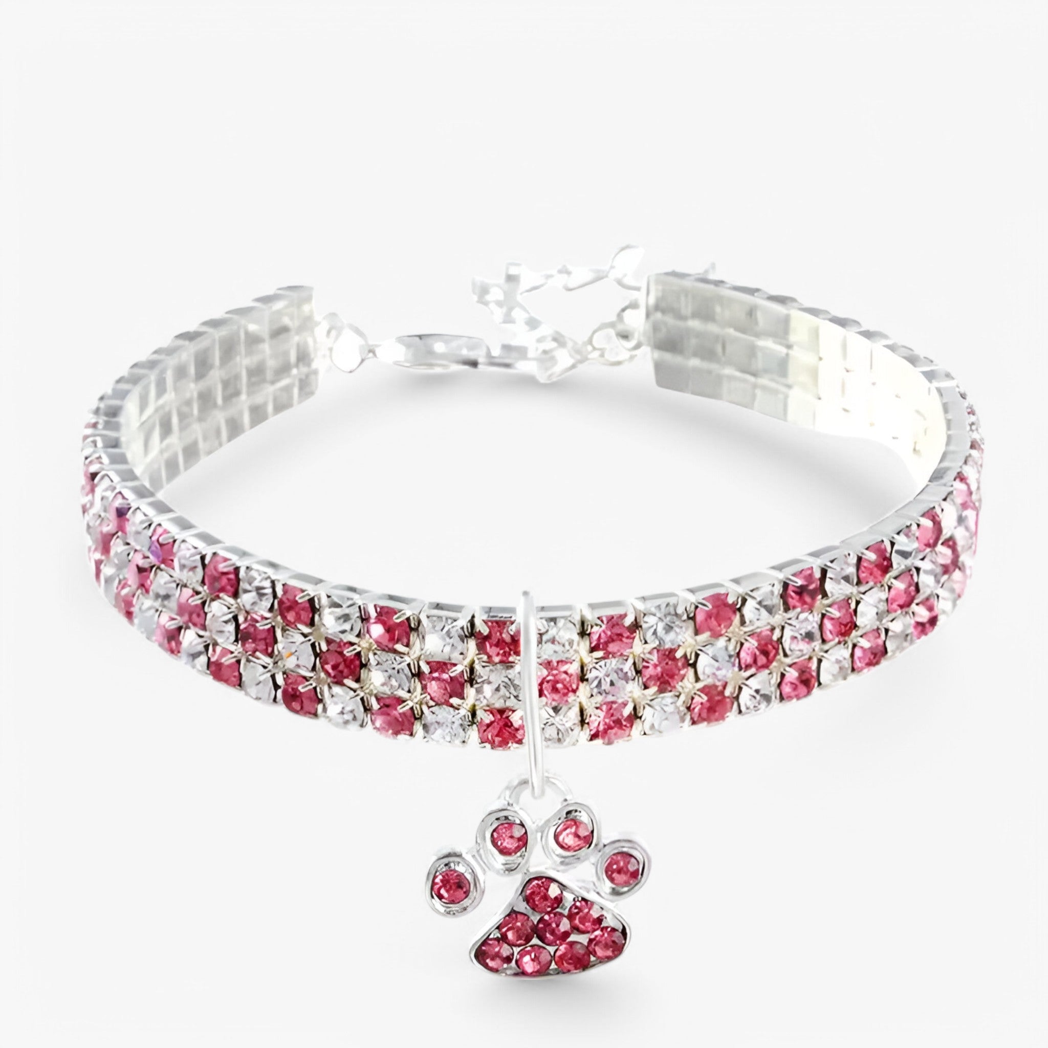 Collana Uomo Lusso Argento 925 con Pendente Diamante CZ Cristallo Elegante - Rosa - collana collana cristallo cristallo diamante pendant pets & supplies uomo - Concept Palermo
