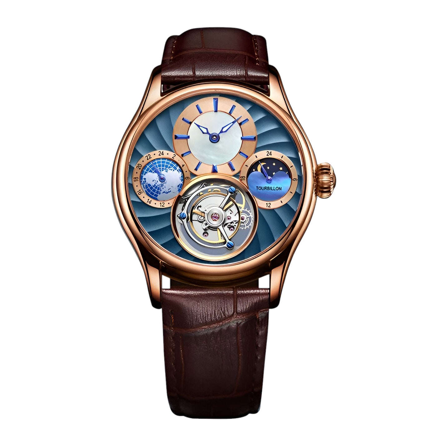 Orologio Automatico Scheletrato Uomo Lusso Tourbillon, Acciaio Inox Argento - - accessoires horloges meccanico orologio orologio meccanico tourbillon watches - Concept Palermo