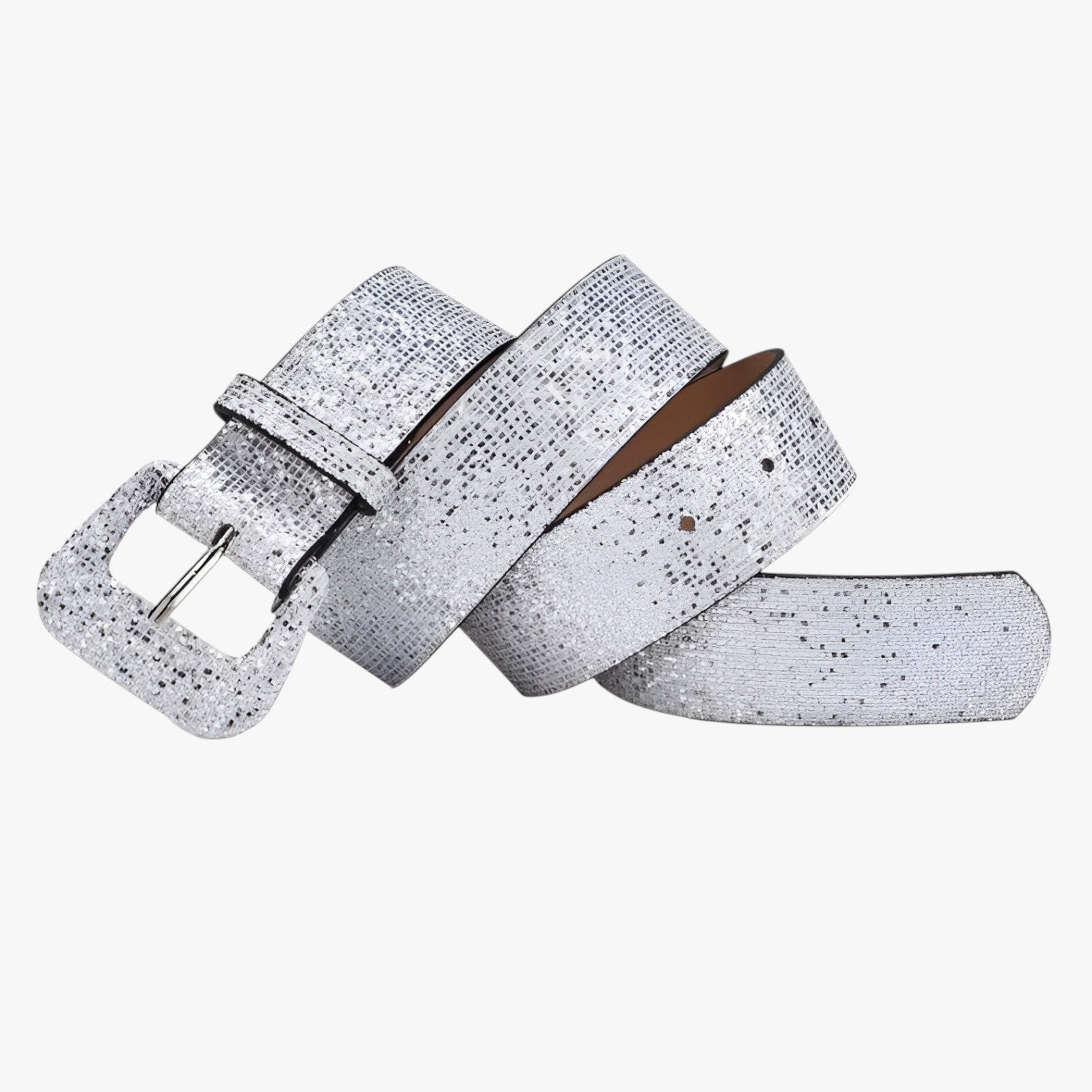 Cintura Brillante con Paillettes per Jeans e Cappotti - Argento - Belts belts for woman brillante cappotti cintura cintura brillante jeans paillettes waist belt for women women belts Womens belt - Concept Palermo