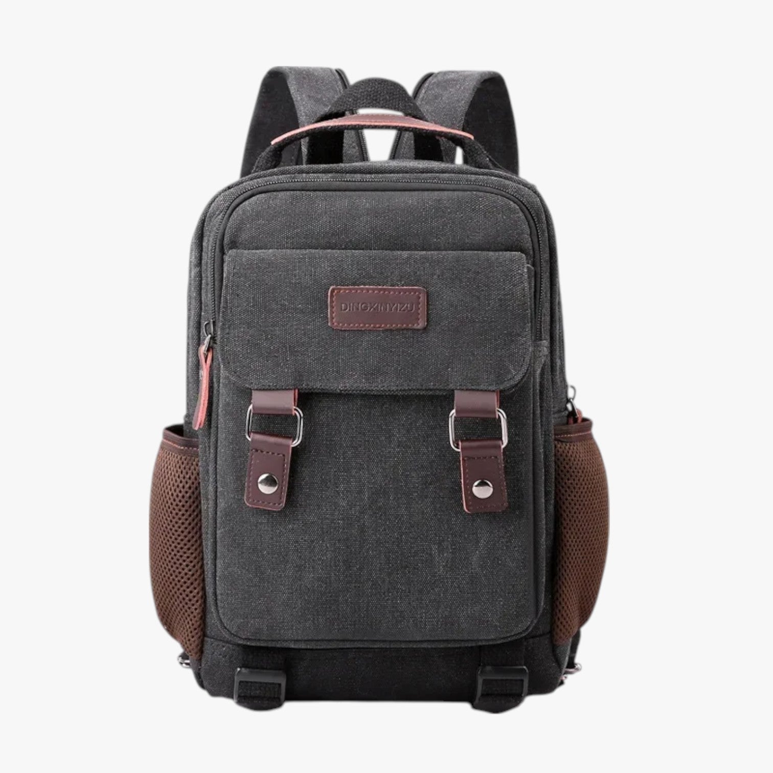 Mini Zaino Uomo Multiuso in Canvas - Nero - bag Bags bags for men canvas mens bag multiuso uomo zaino zaino uomo - Concept Palermo