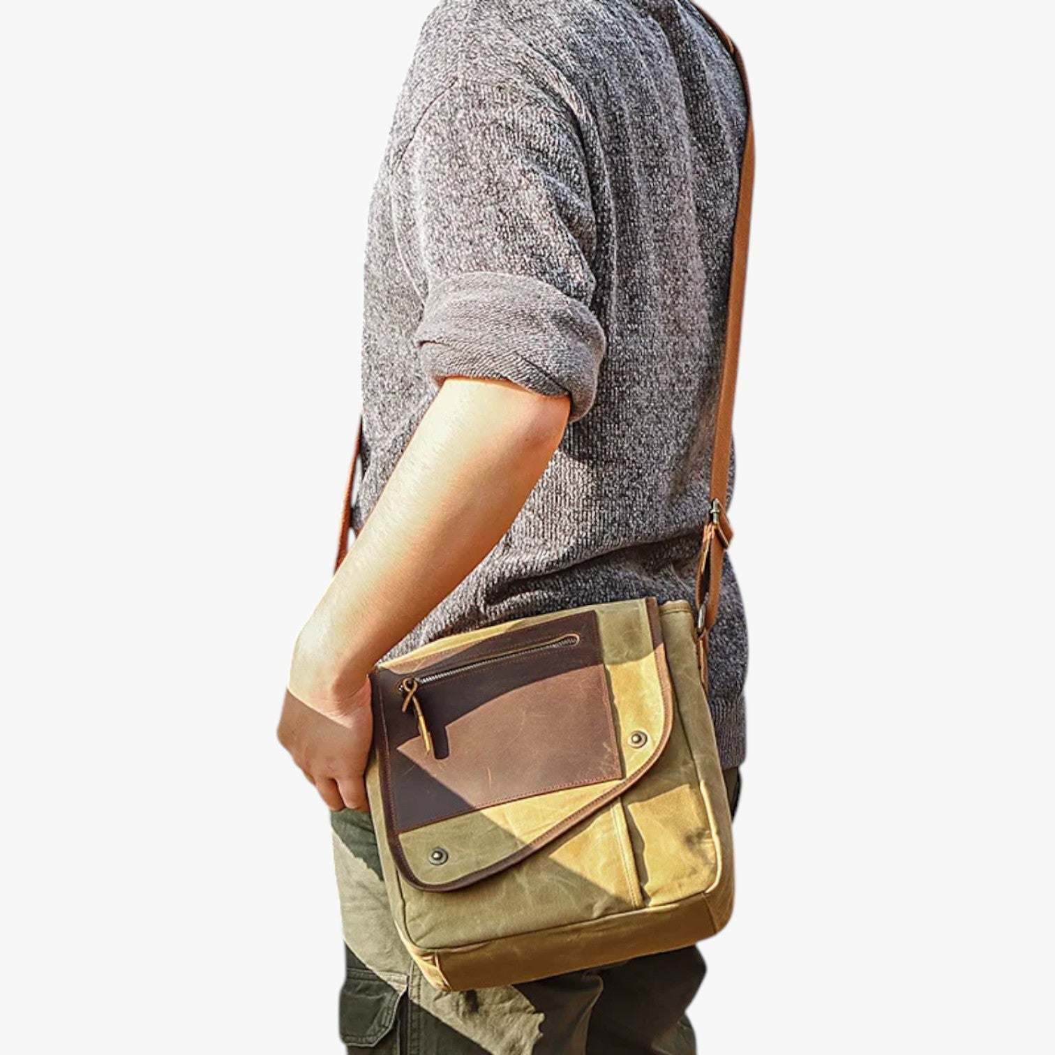 Borsa a tracolla vintage antifurto e impermeabile Uomo - - antifurto bag Bags bags for men borsa borsa tracolla impermeabile mens bag Shoulder & Crossbody Bags tracolla uomo vintage - Concept Palermo