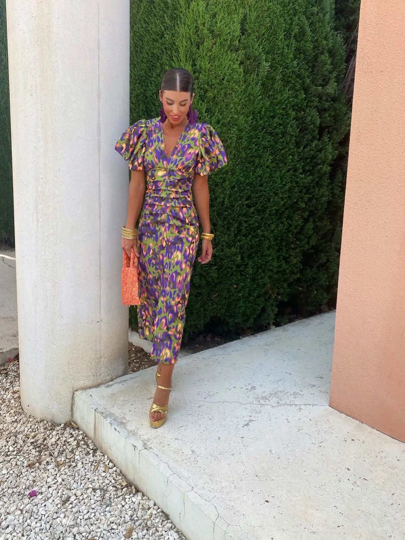 Robe Midi Fleurie Emery Fluide Femme - Élégante, Légère pour l'Été, Manches Bouffantes - Multicolore - 24/3/2025 best-seller bouffantes cross-from-seroa-10001539170570 dresses emery femme fleuri manches midi motif New-google robes - Concept Palermo
