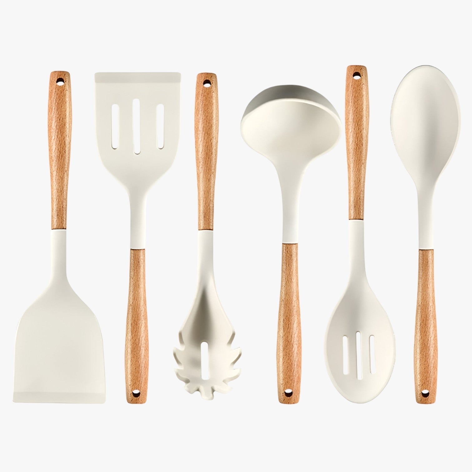 Set da cucina in silicone – resistente al calore, antiaderente e con spazio di stoccaggio Uomo - 6Pezzi Bianco - antiaderente calore cucina cucina silicone Kitchen kitchen & dining kitchen accessory kitchen tools resistente silicone spazio - Concept Palermo