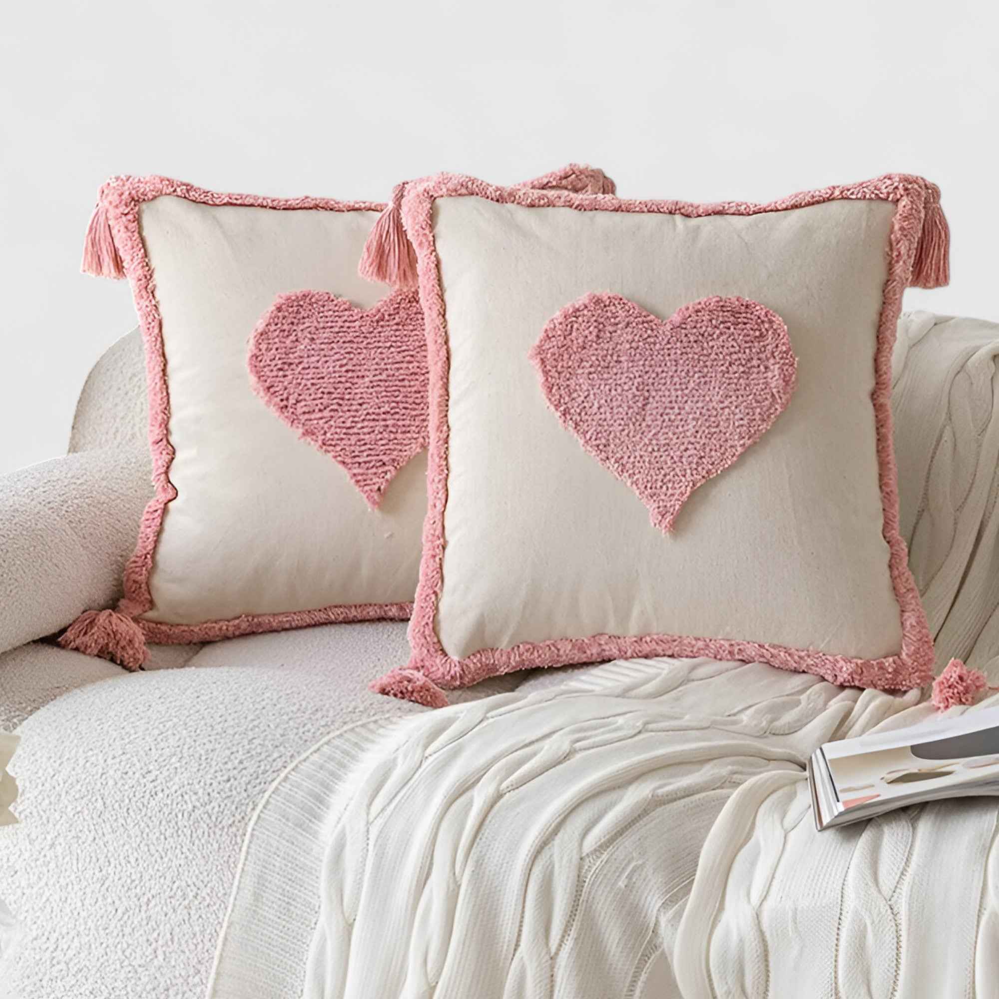 Cuscino Decorativo Rosa Velluto Capitonné