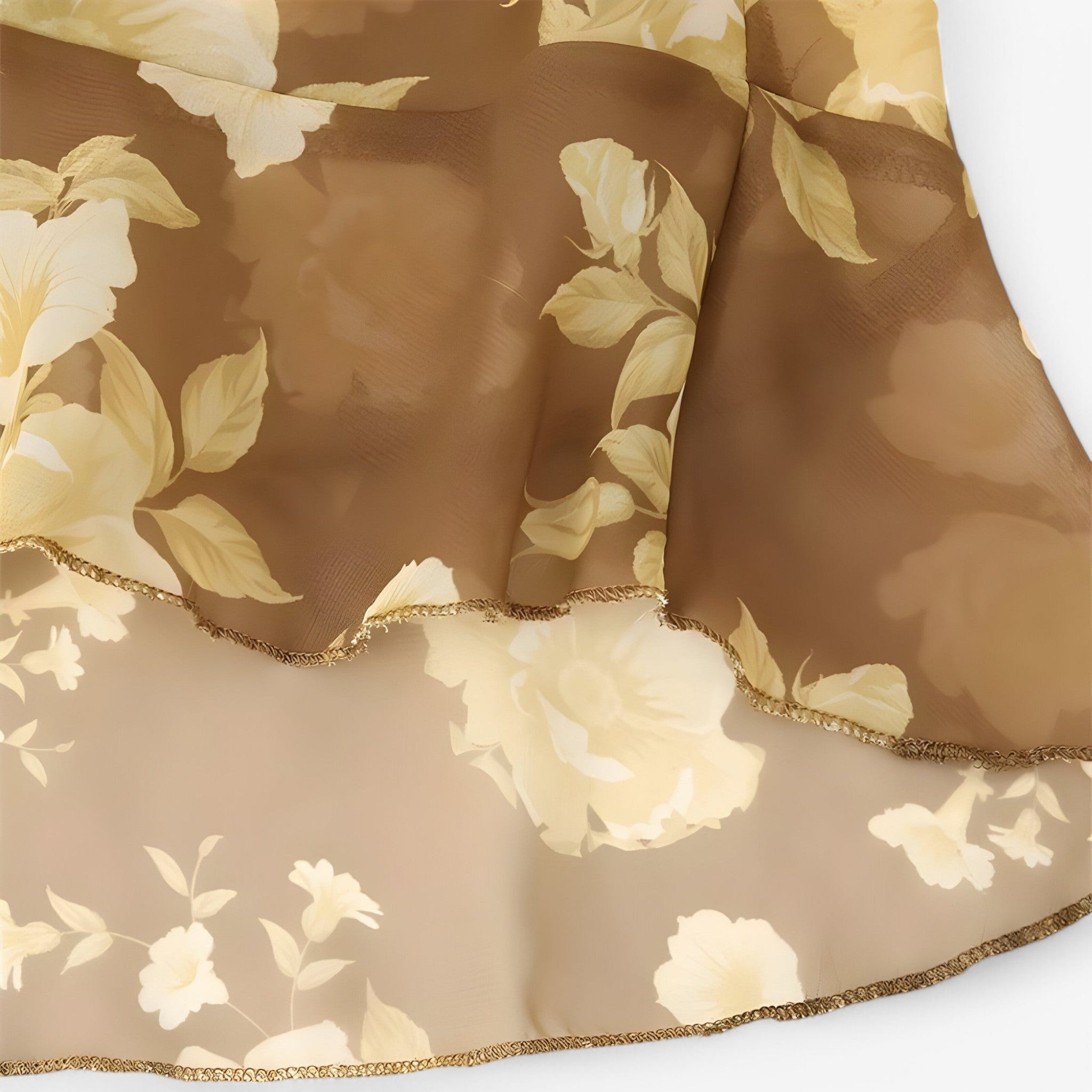 Abito floreale - Stile aereo e fascino moderno Oro Donna - - abito abito floreale aereo donna dresses fascino floreale stile - Concept Palermo