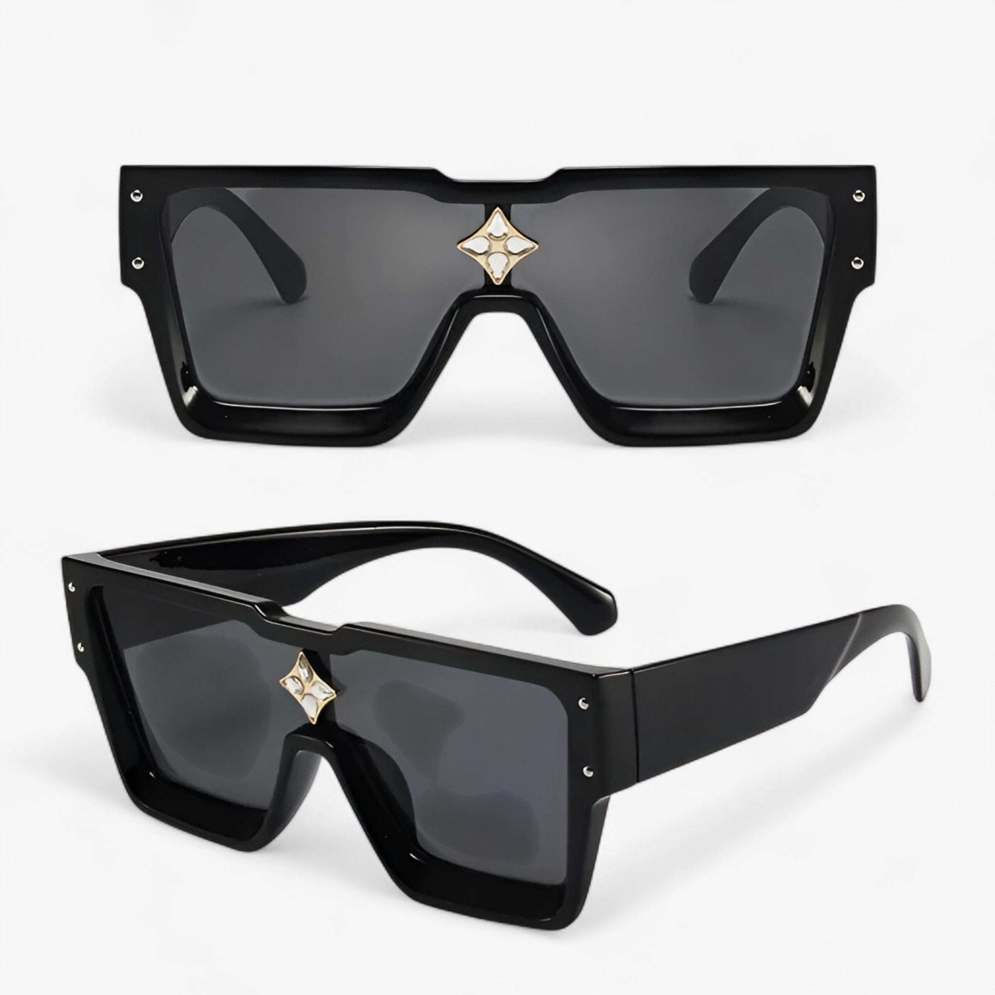 Occhiali da sole quadrati unisex con protezione UV400 Uomo - C1 - Fashion Sunglasses mens sunglasses occhiali occhiali sole protezione quadrati sole sunglasses sunglasses polarized men unisex uomo - Concept Palermo